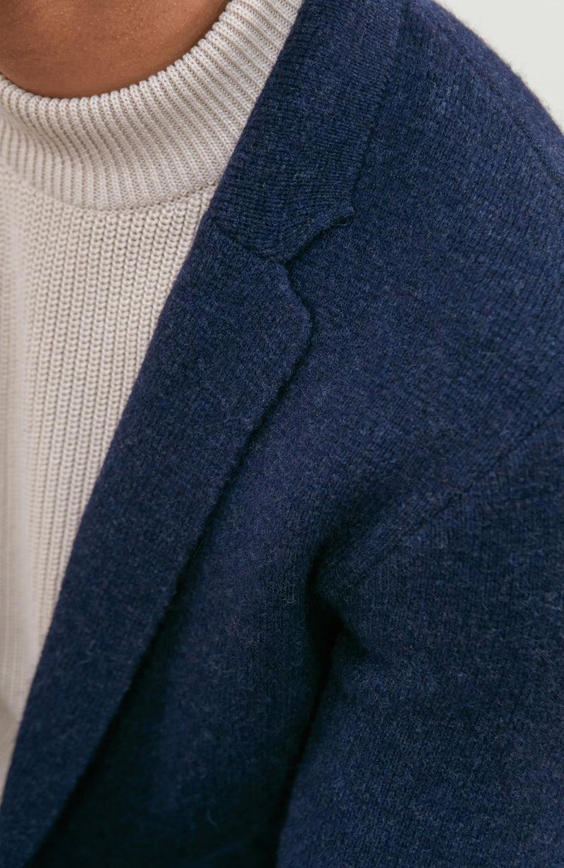 Mens Midweight Lambswool Knitted Blazer