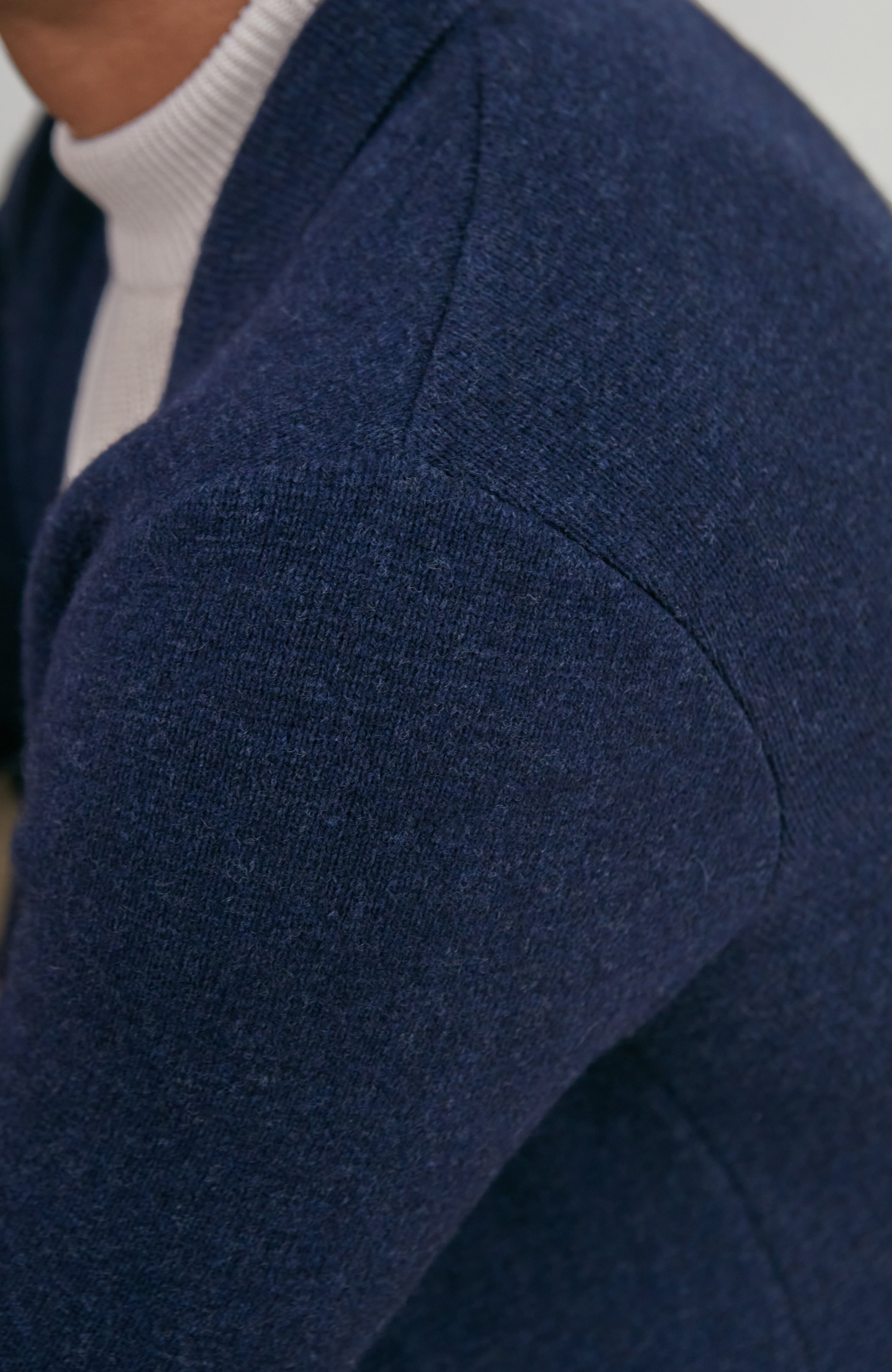 Mens Midweight Lambswool Knitted Blazer