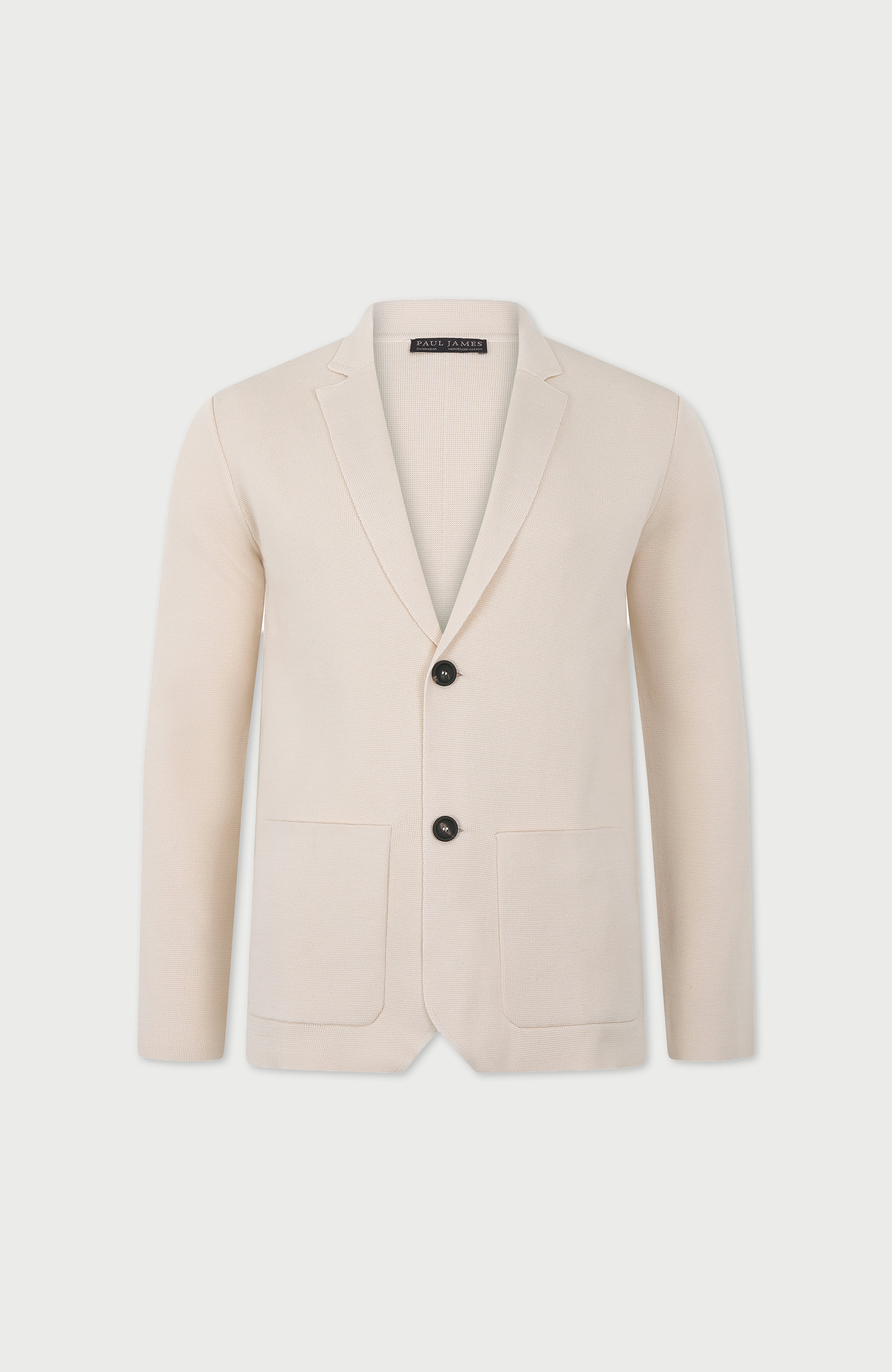 Mens Lightweight Mercerised Cotton Knitted Blazer