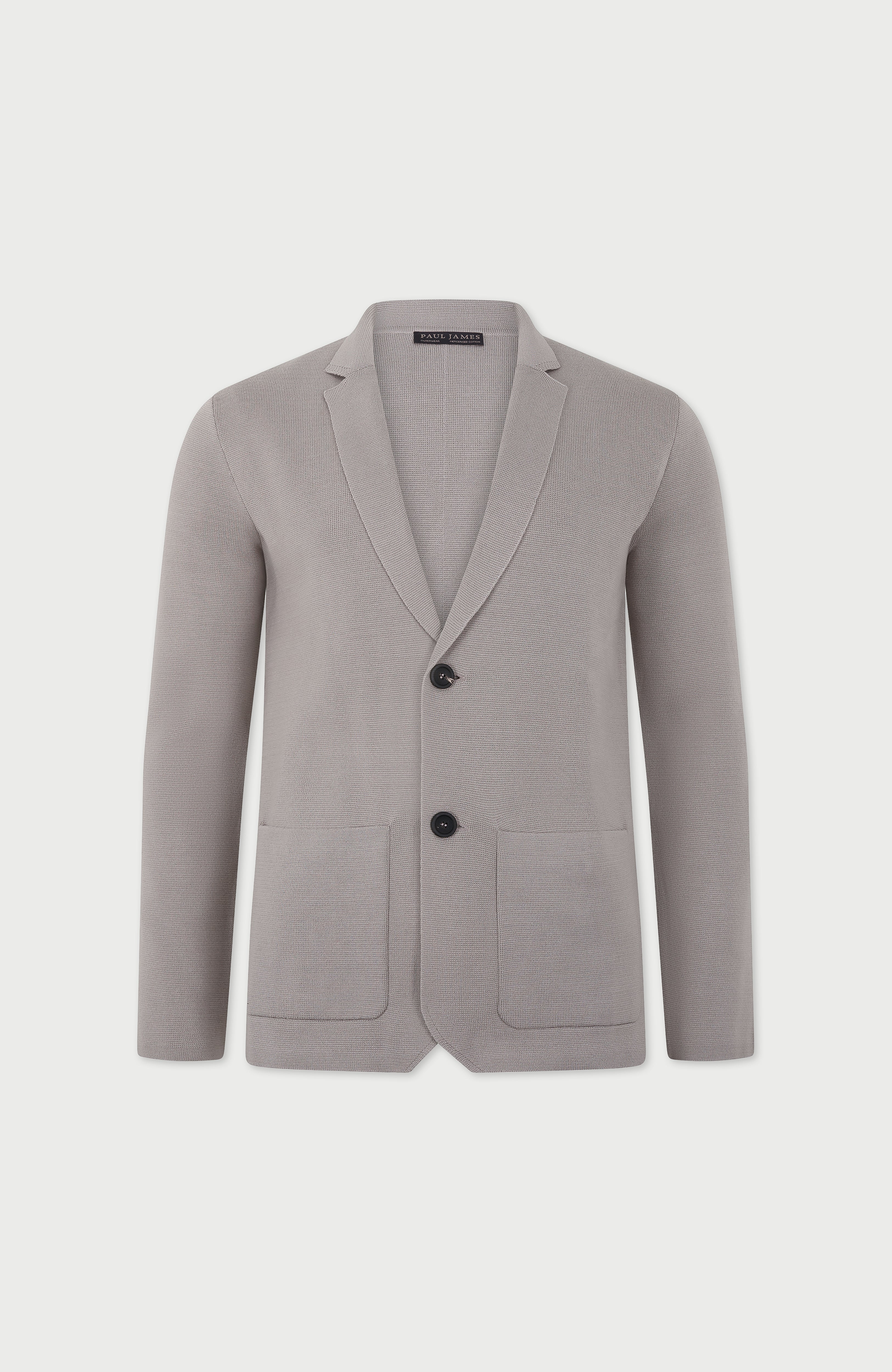 Mens Lightweight Mercerised Cotton Knitted Blazer