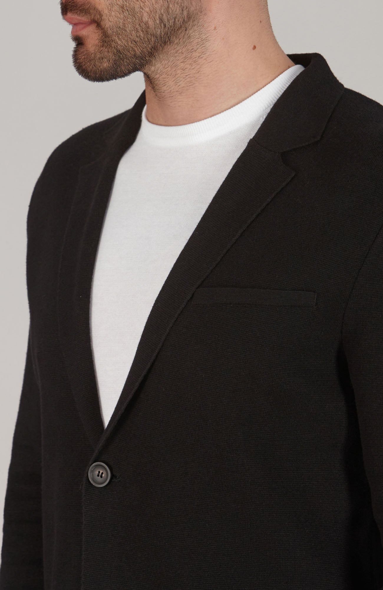 Mens Lightweight Organic Cotton Linen Knitted Blazer