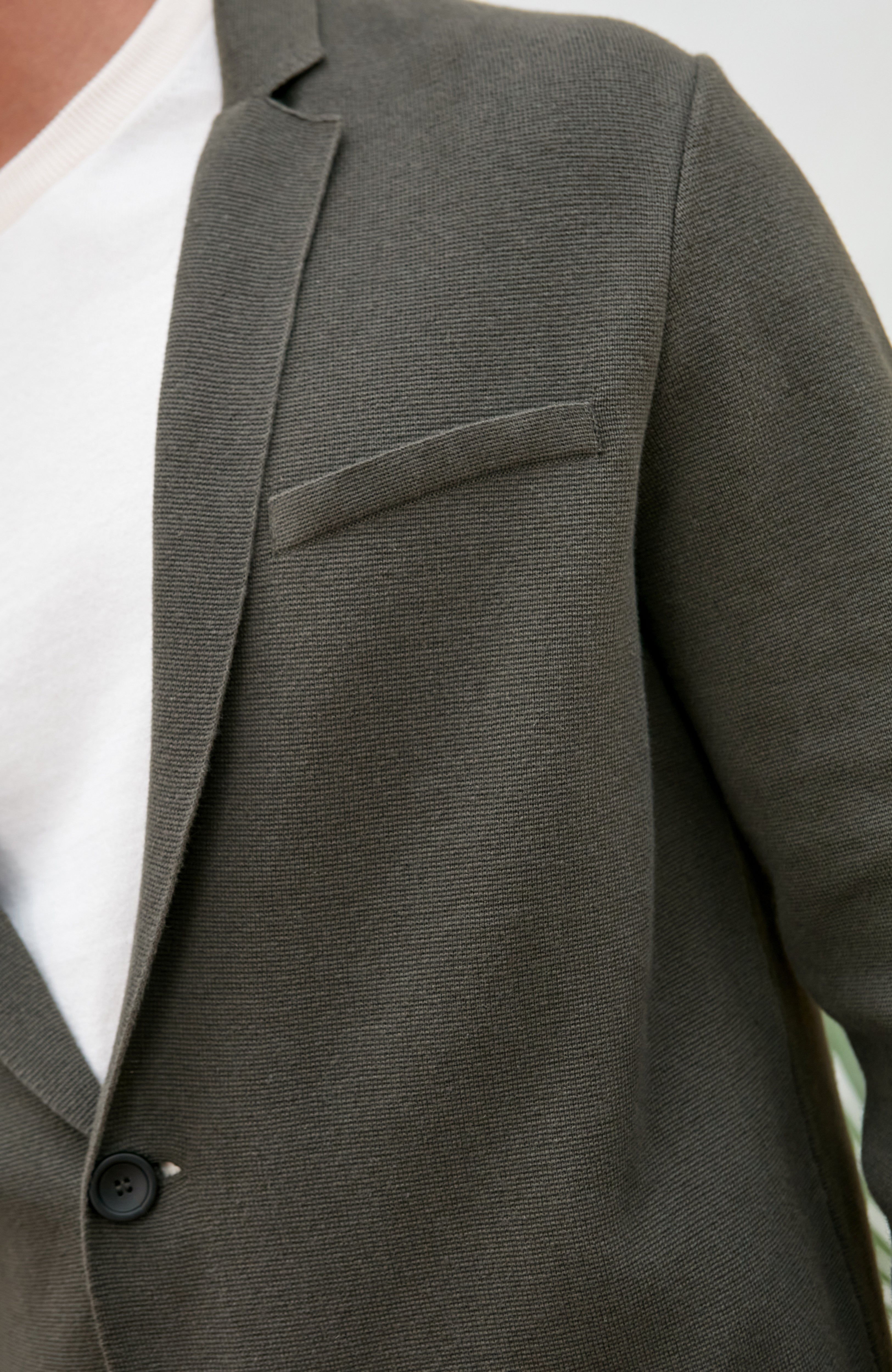 Mens Lightweight Organic Cotton Linen Knitted Blazer