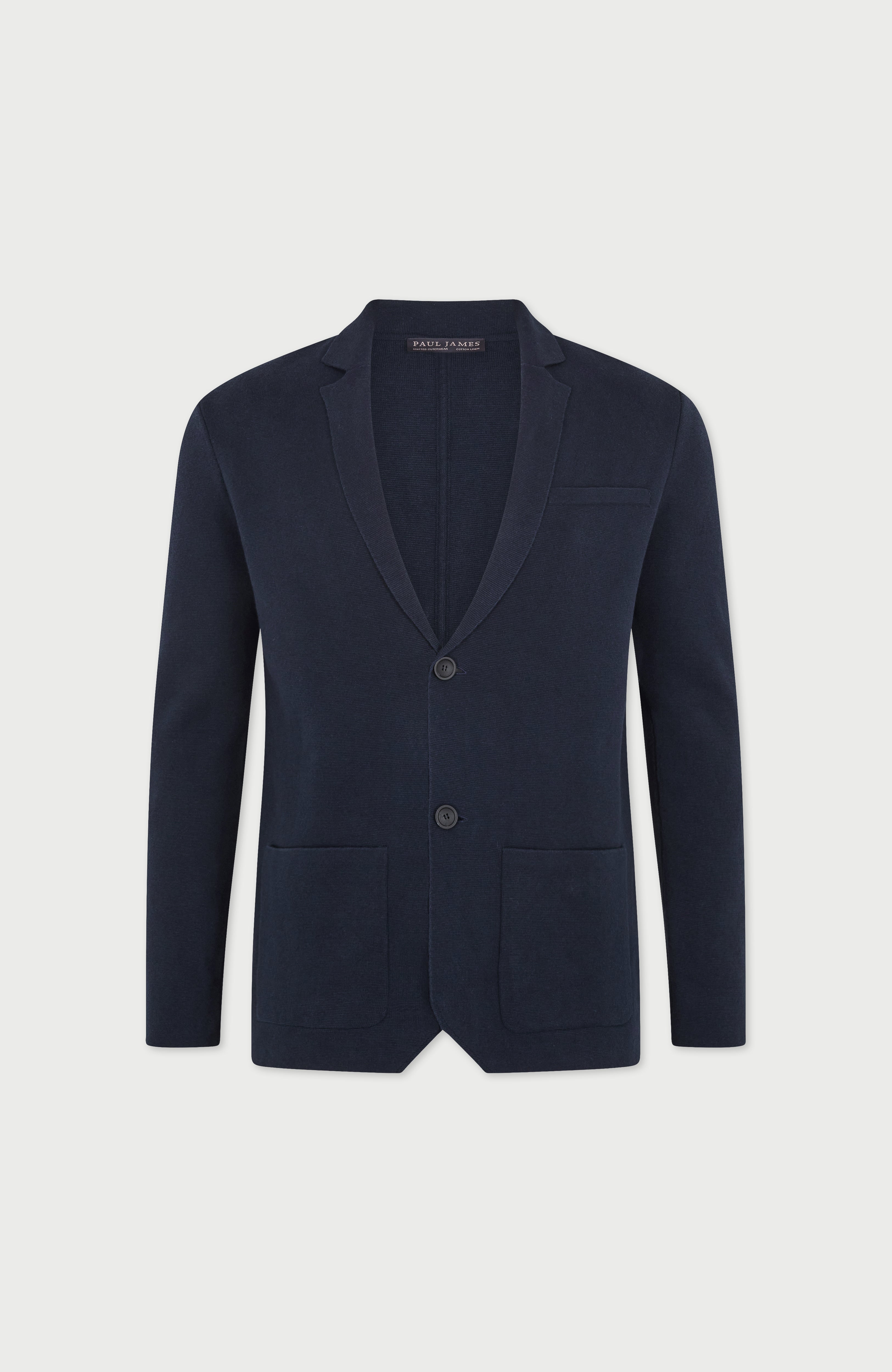 Mens Lightweight Organic Cotton Linen Knitted Blazer