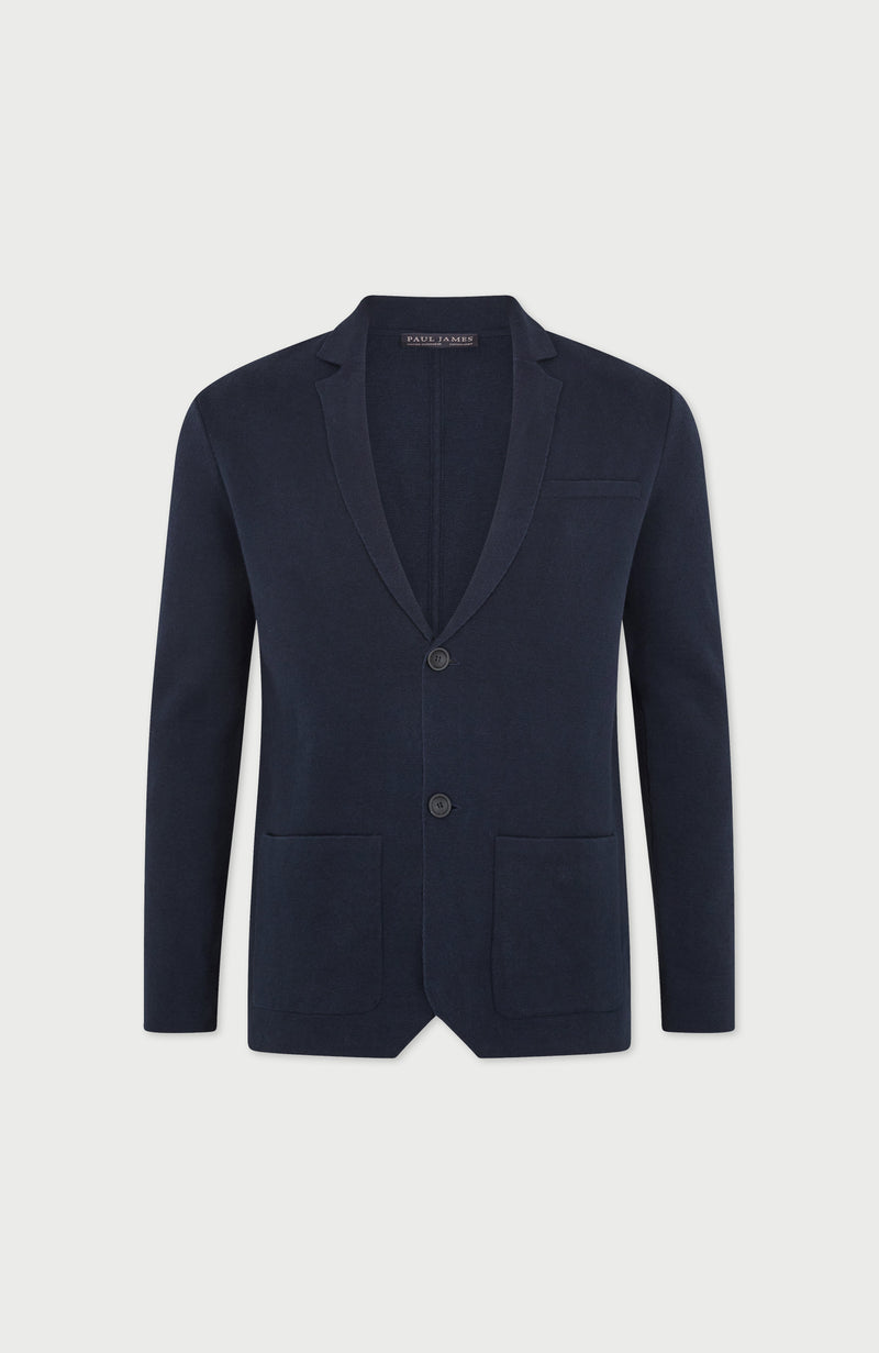 Mens Lightweight Organic Cotton Linen Knitted Blazer