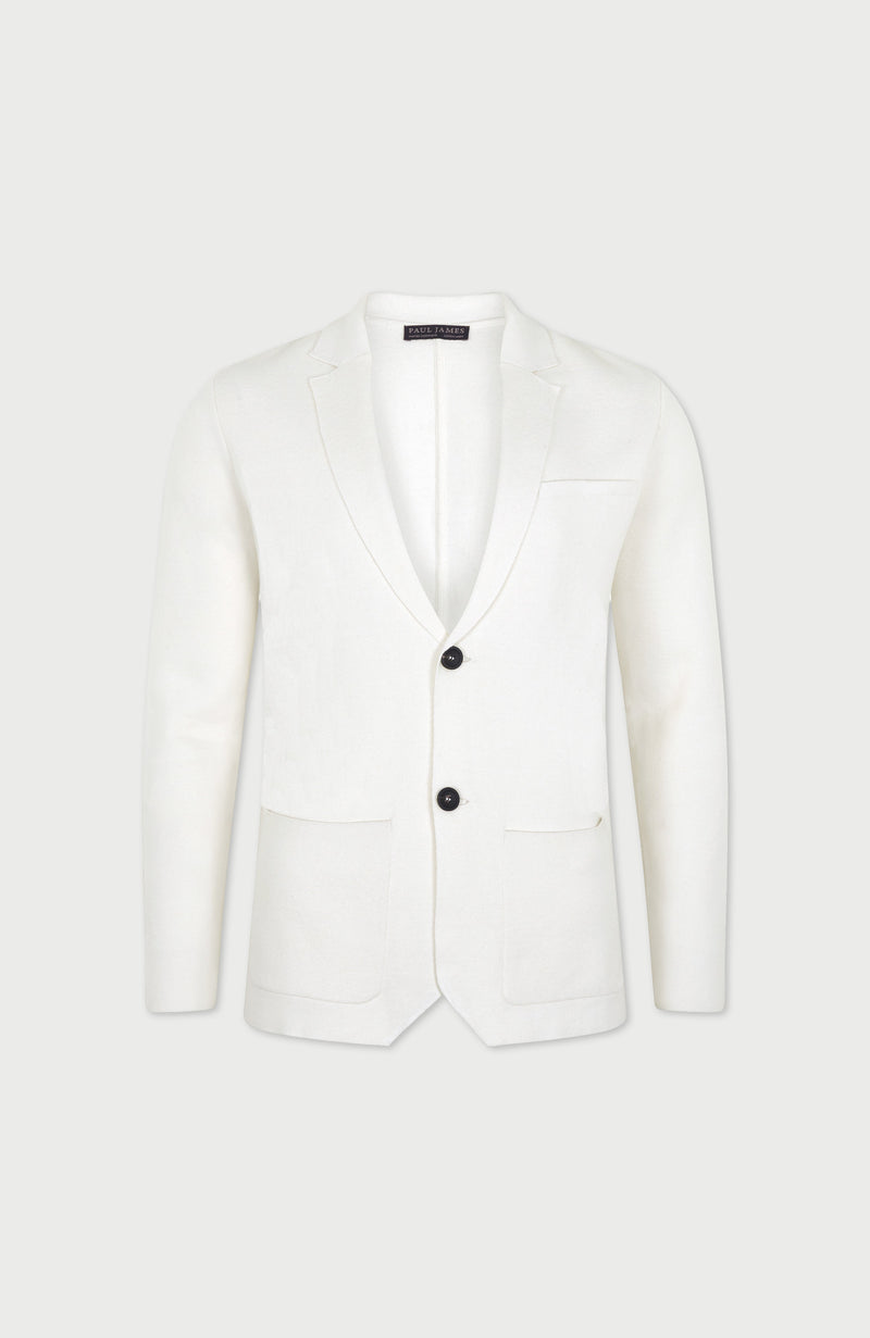 Mens Lightweight Organic Cotton Linen Knitted Blazer