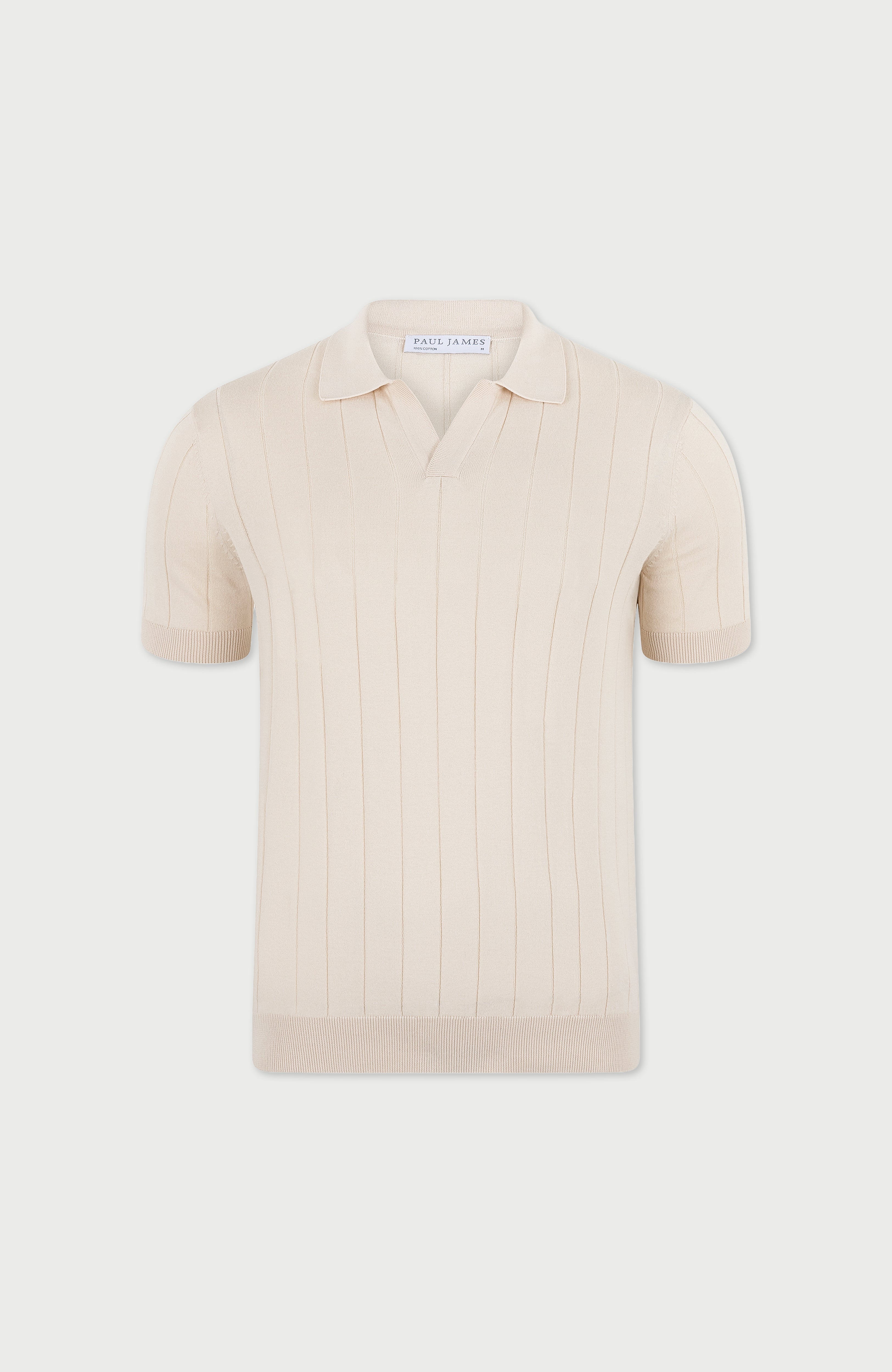 Mens Ultra Fine Cotton Selection Knit Buttonless Polo Shirt