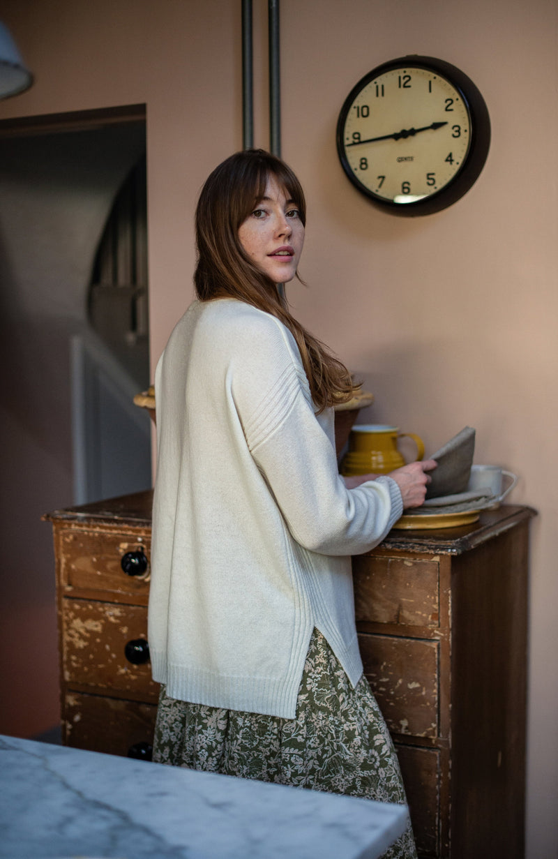 Womens Lambswool Drop Shoulder Jumper