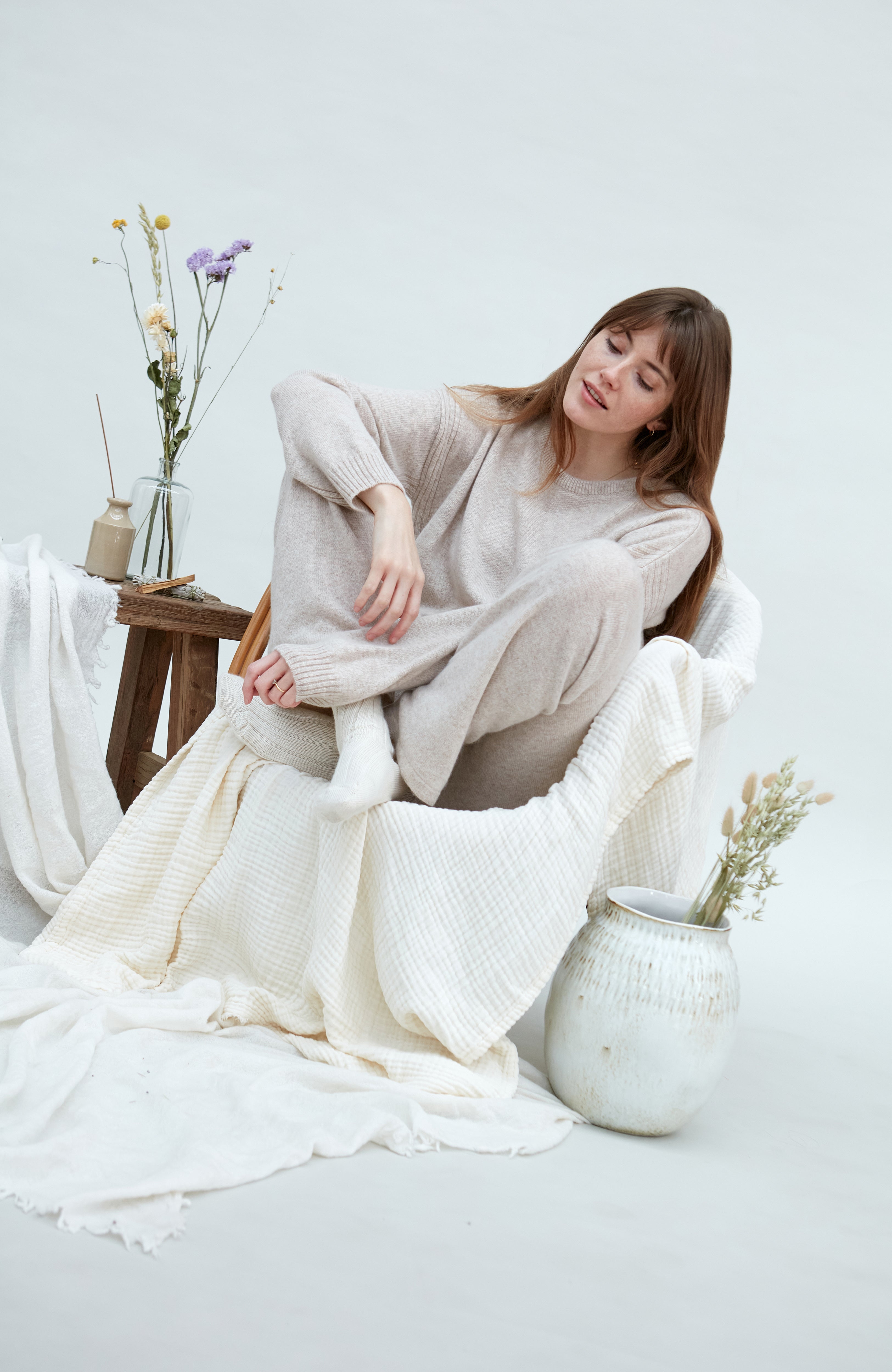 Womens Lambswool Drop Shoulder Jumper