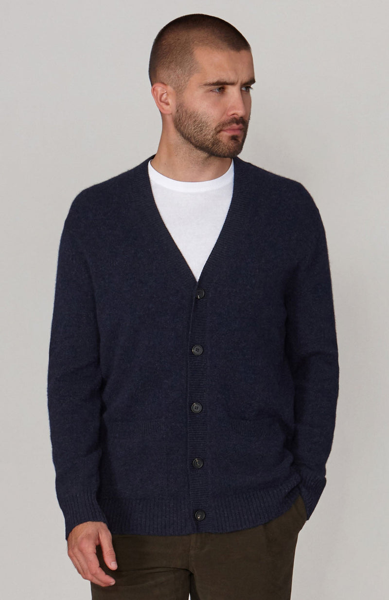 Mens Lambswool Cardigan