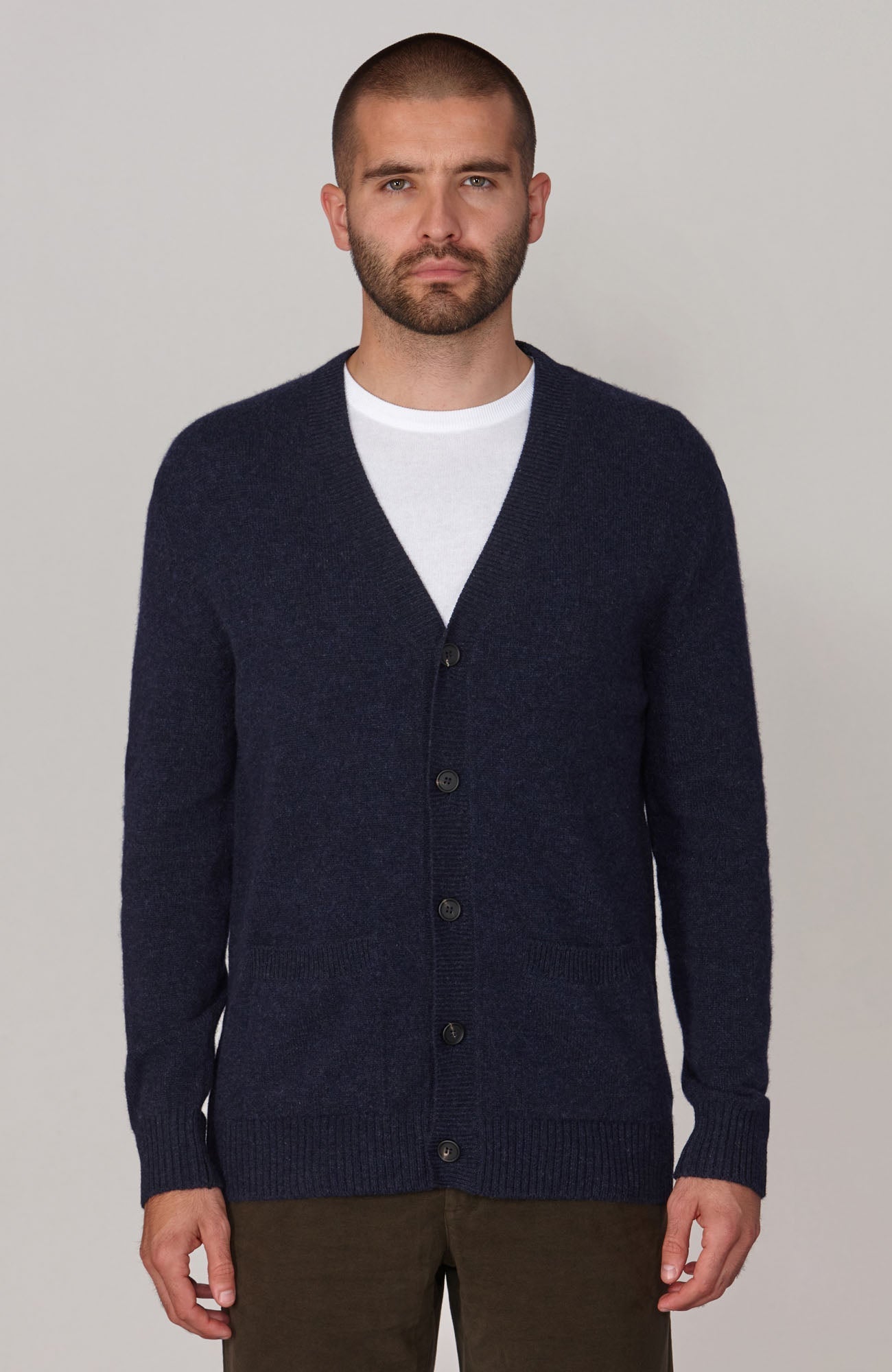 Mens Lambswool Cardigan