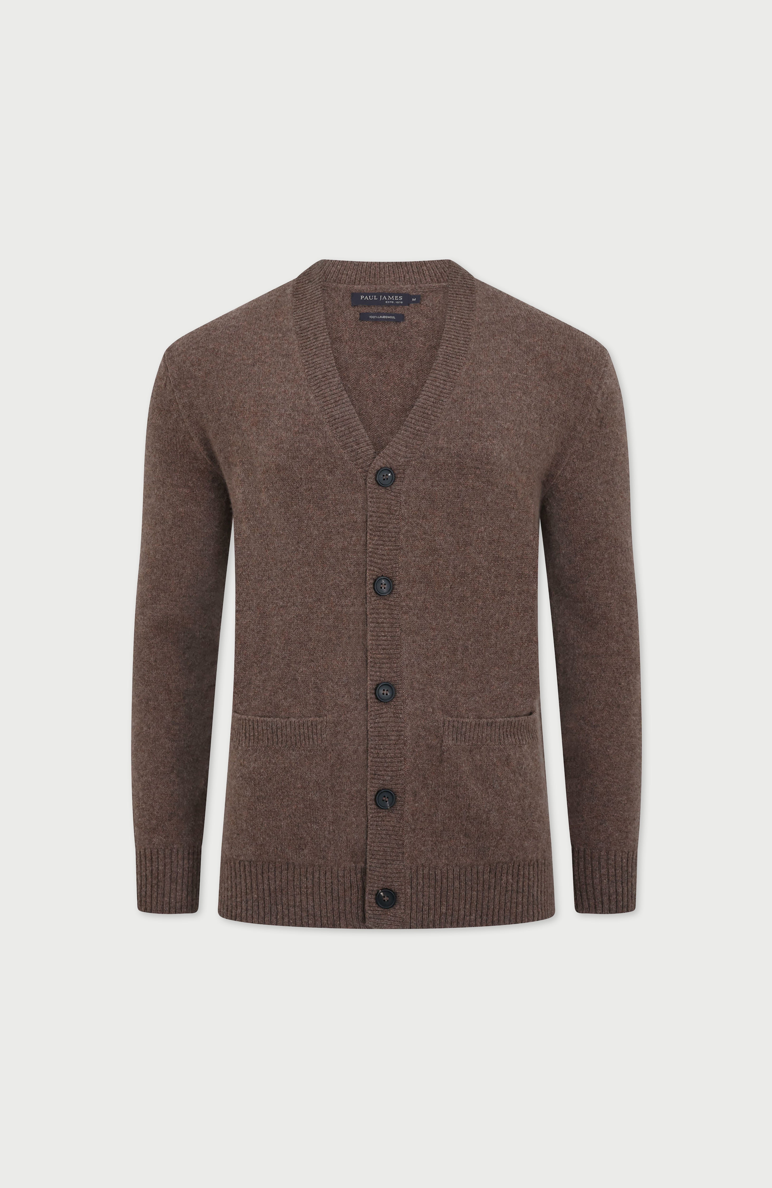 Mens Lambswool Cardigan