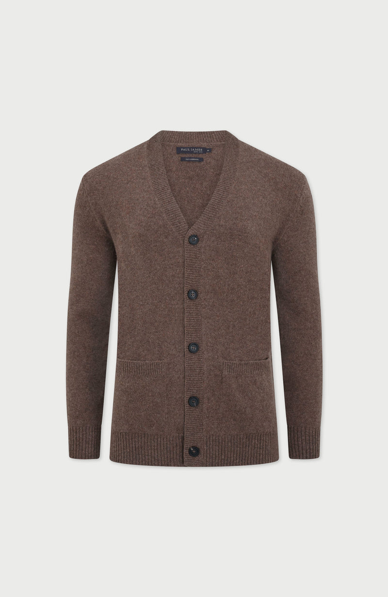 Mens Lambswool Cardigan
