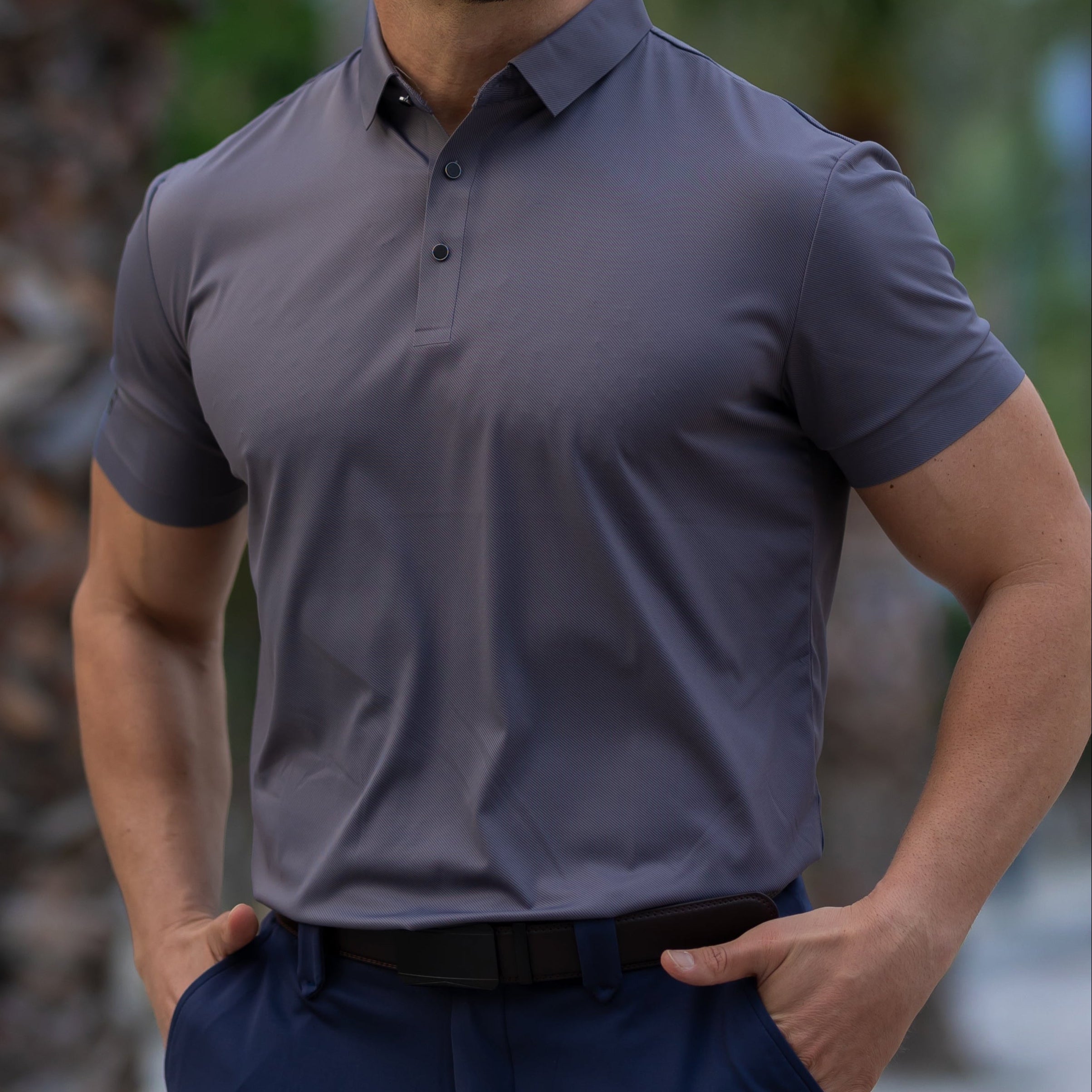 Cavaliere Minimale Men's Polo Shirt – Wrinkle-Free Muscle Fit