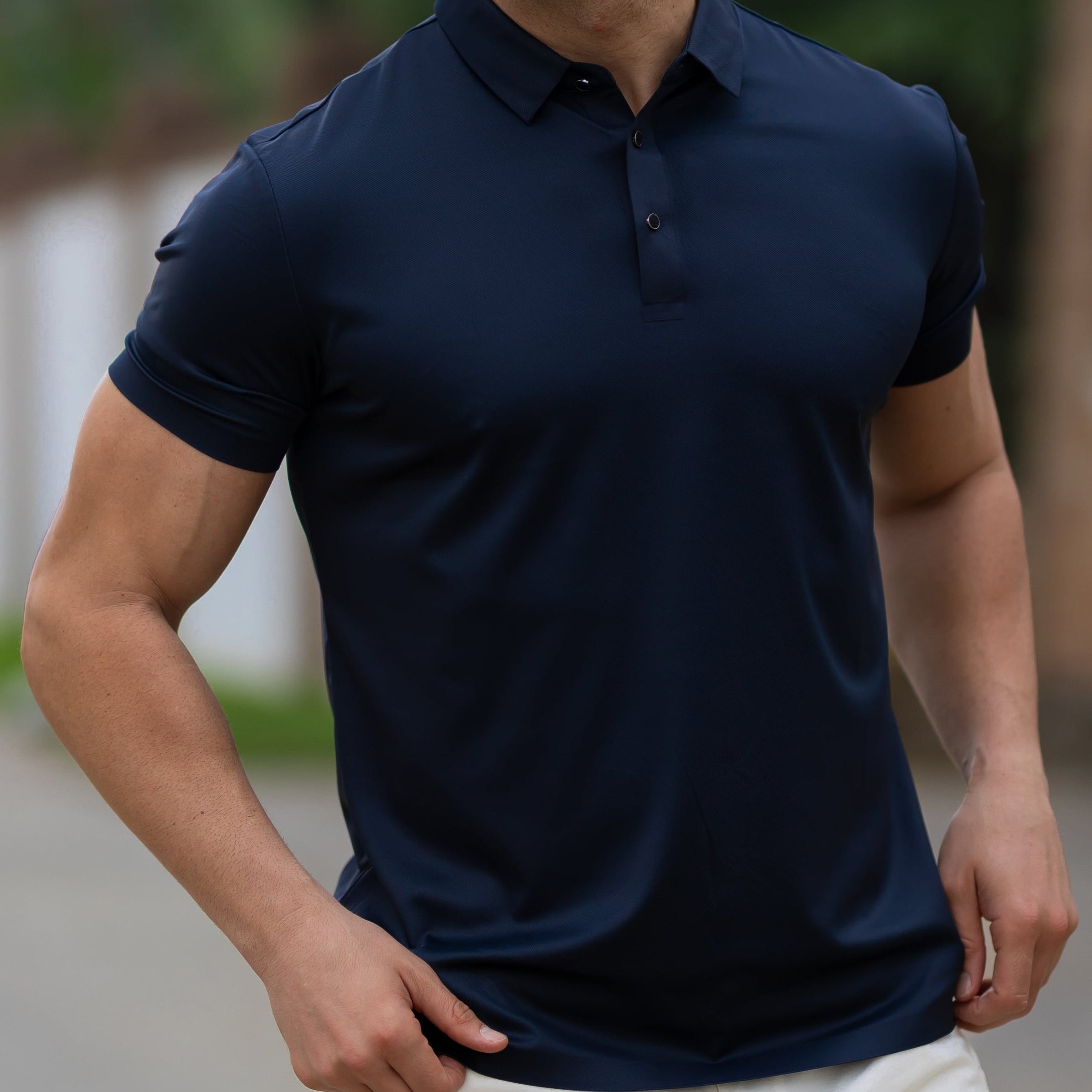 Cavaliere Minimale Men's Polo Shirt – Wrinkle-Free Muscle Fit