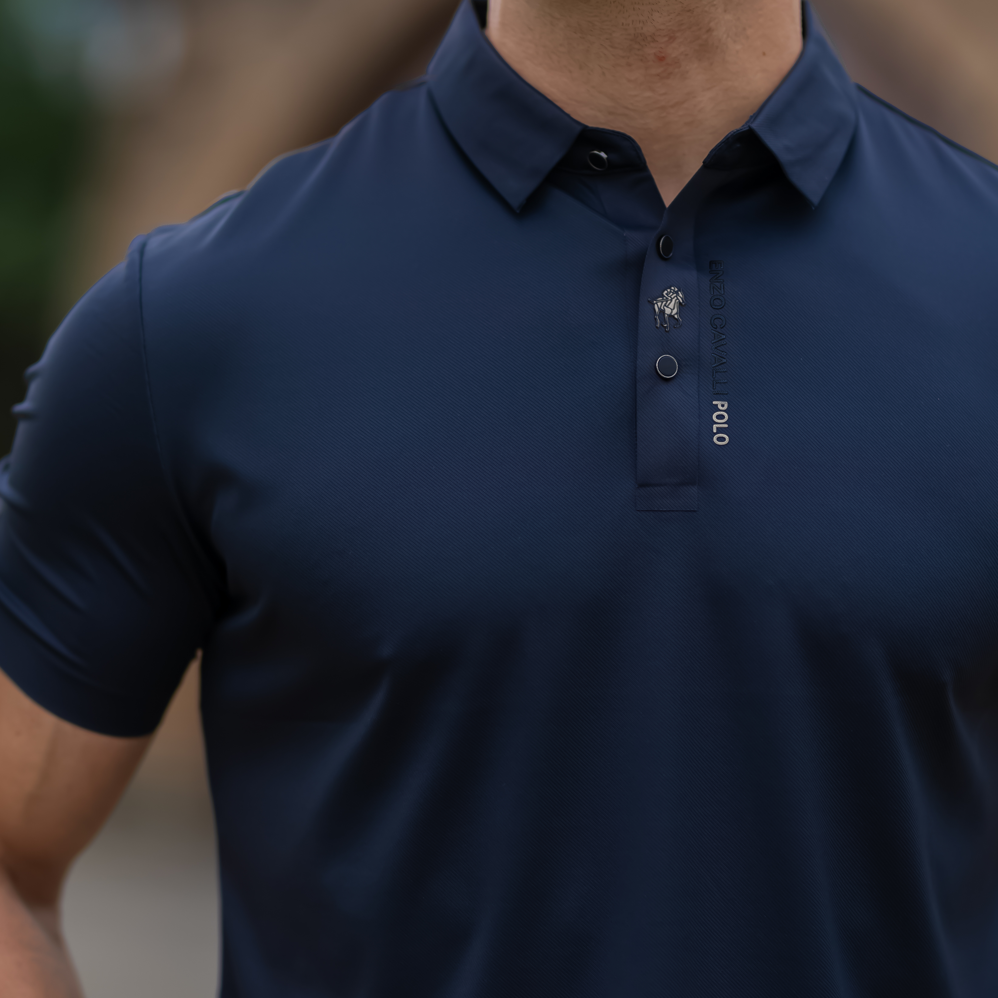 Cavaliere Men's Short Sleeve Polo Shirt – Breathable Slim Fit
