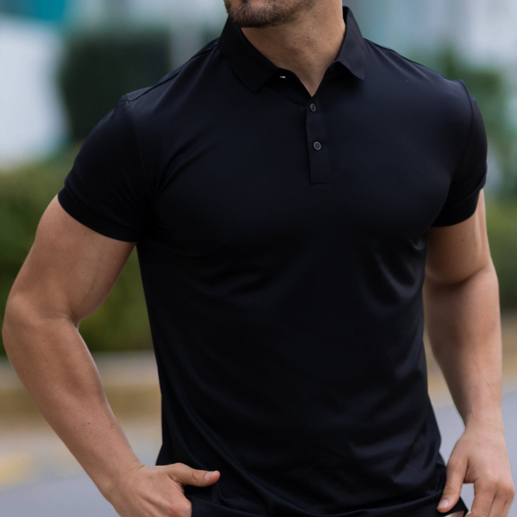 Cavaliere Minimale Men's Polo Shirt – Wrinkle-Free Muscle Fit