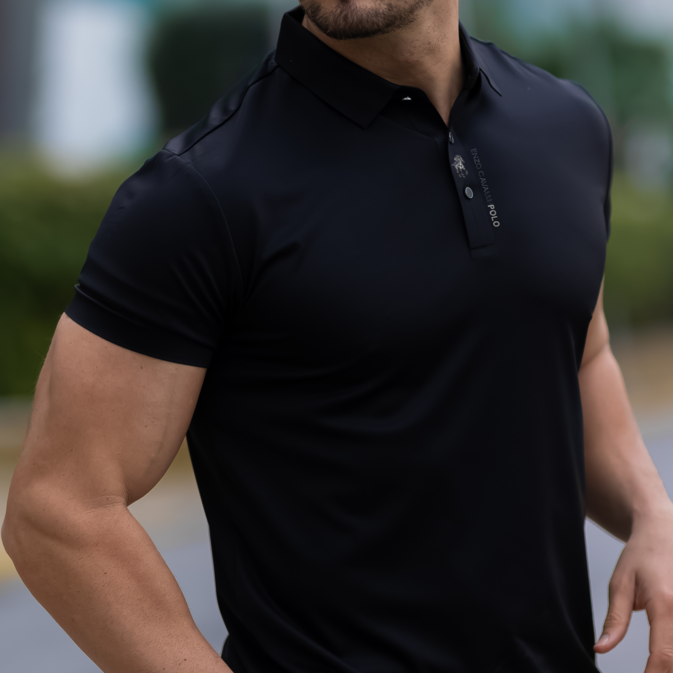 Cavaliere Men's Short Sleeve Polo Shirt – Breathable Slim Fit