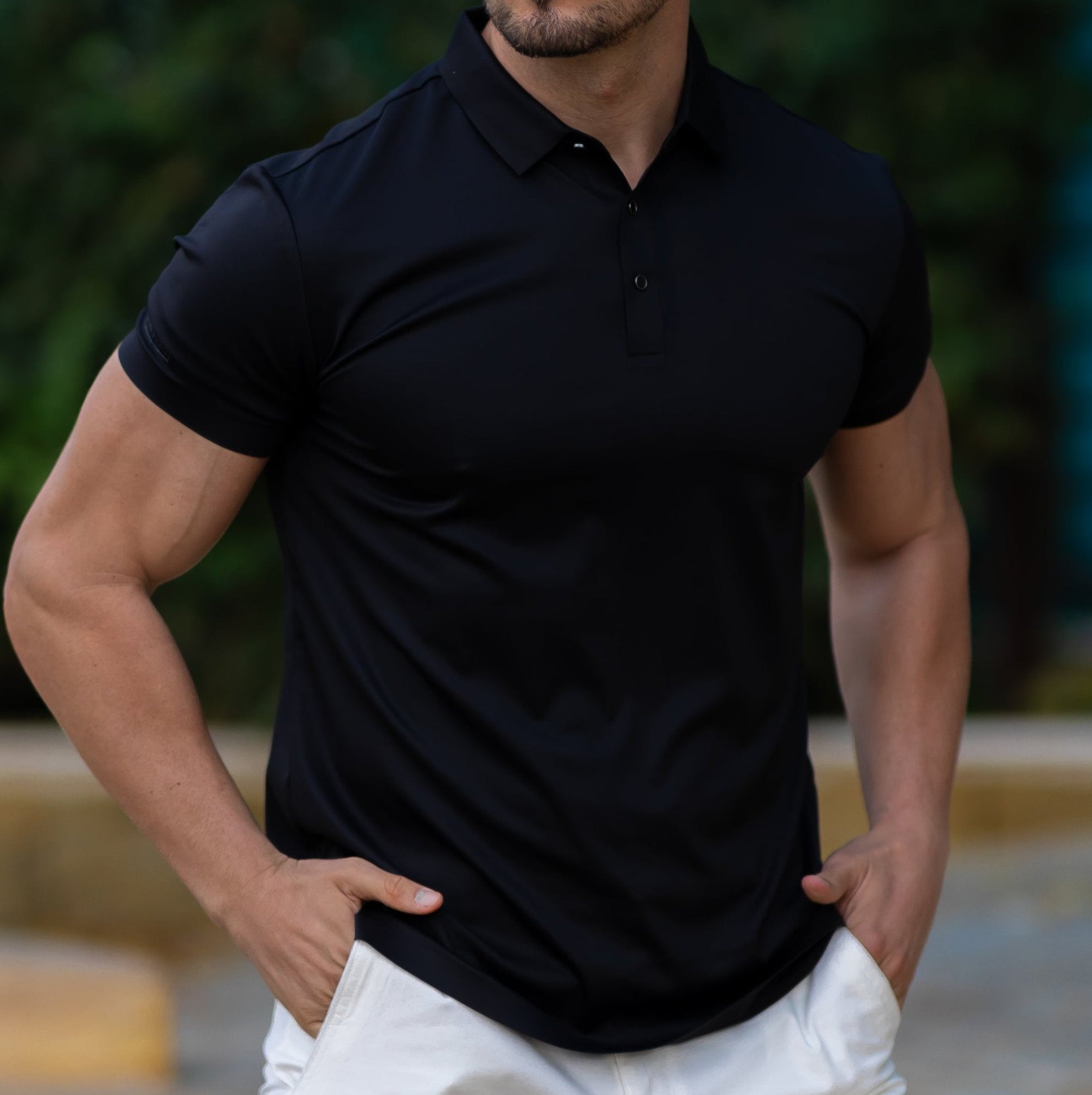 Cavaliere Minimale Men's Polo Shirt – Wrinkle-Free Muscle Fit