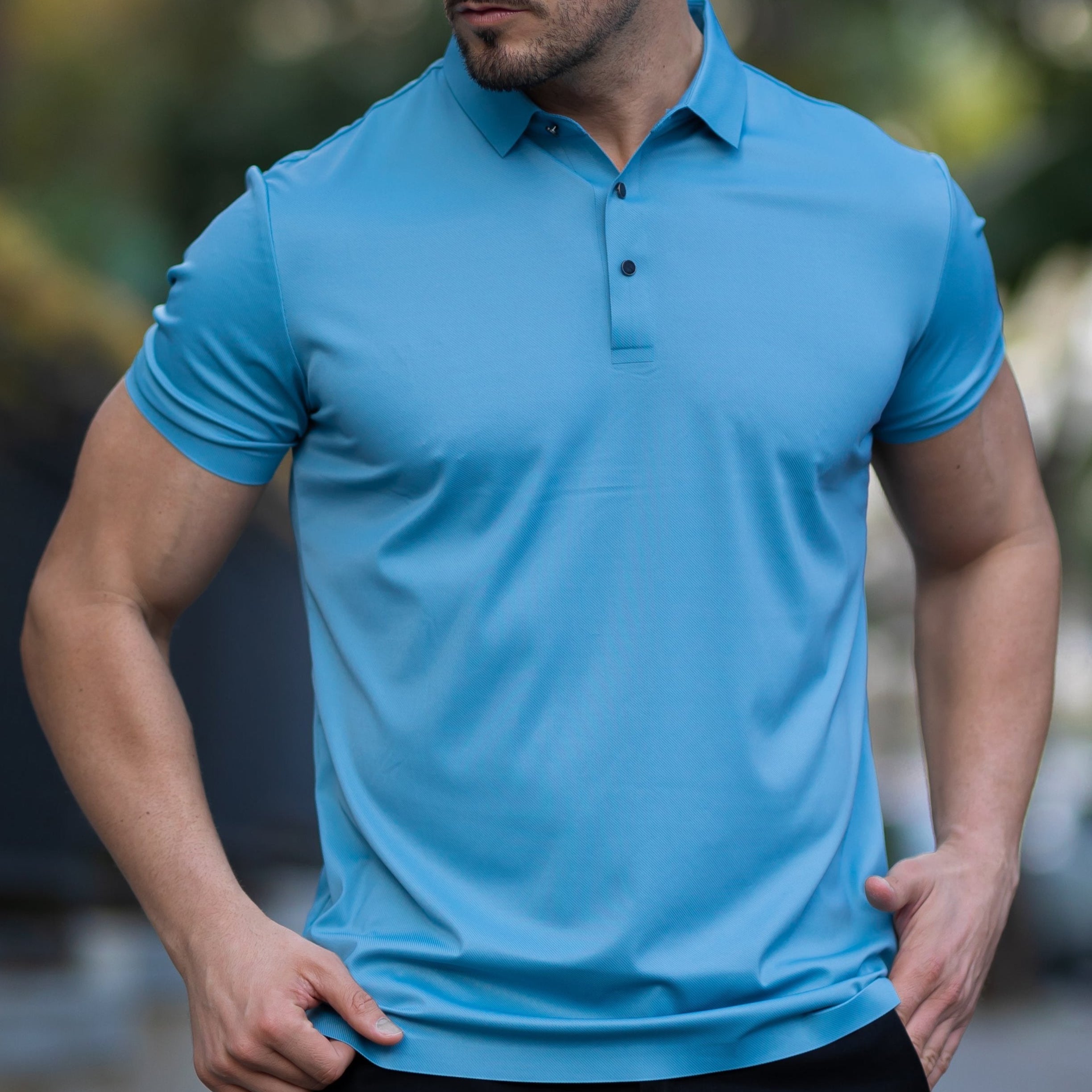 Cavaliere Minimale Men's Polo Shirt – Wrinkle-Free Muscle Fit