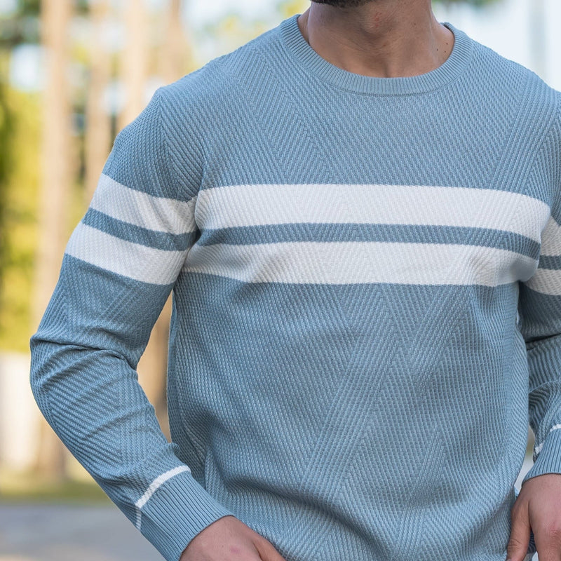 Brezza Men's Cotton Pullover – Lightweight Crew Neck Sweater