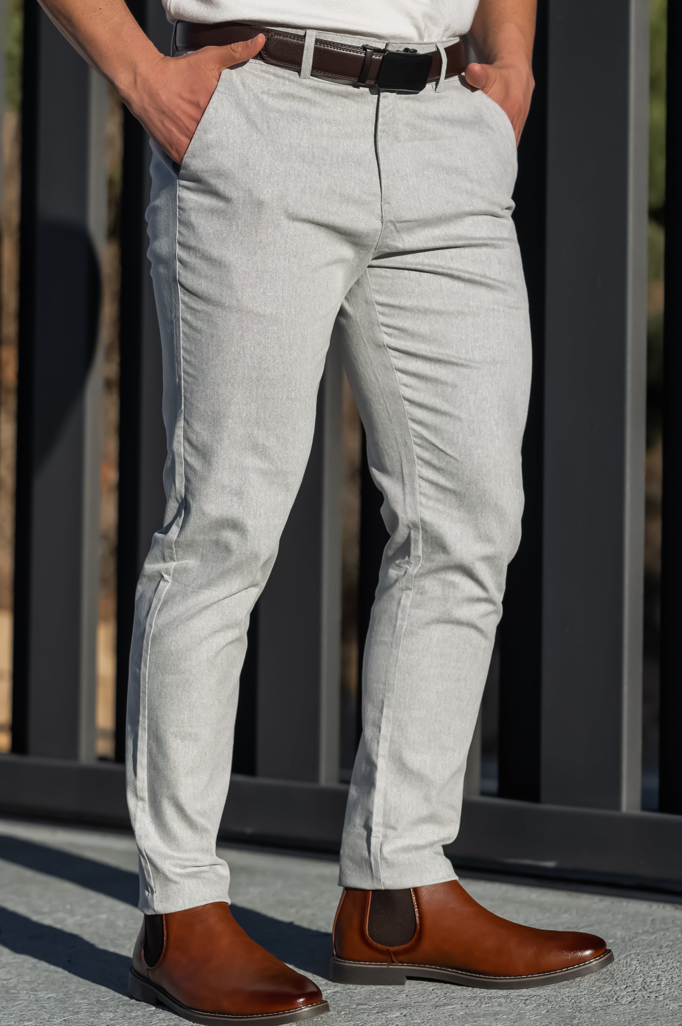 Legato Men's Tailored Pants – Stretch Smart Casual Trousers