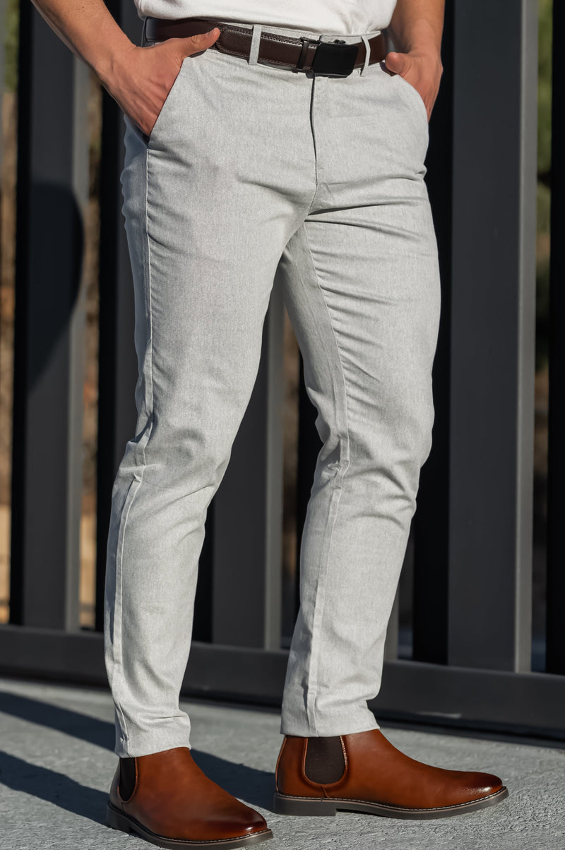 Legato Men's Tailored Pants – Stretch Smart Casual Trousers