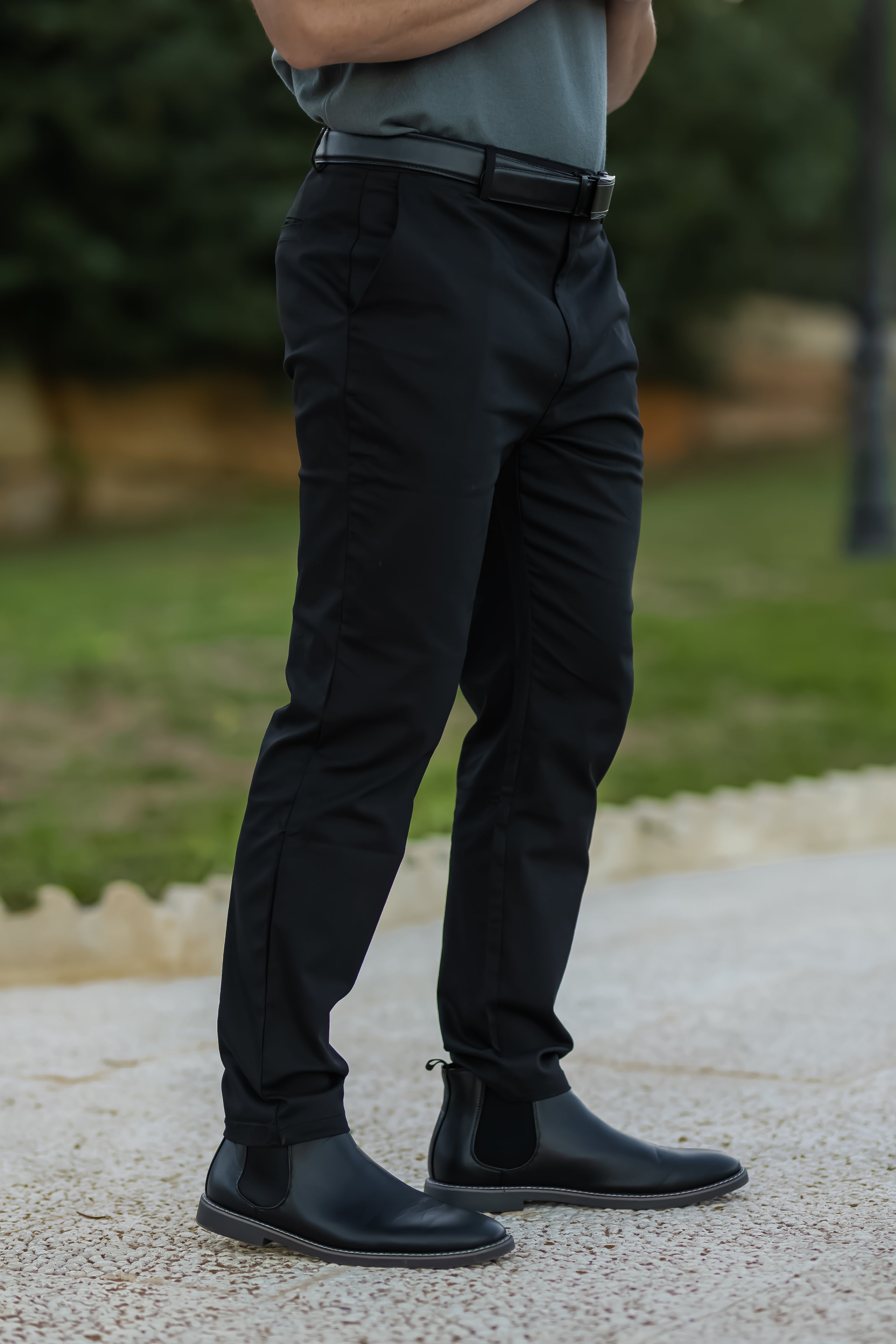Legato Men's Tailored Pants – Stretch Smart Casual Trousers