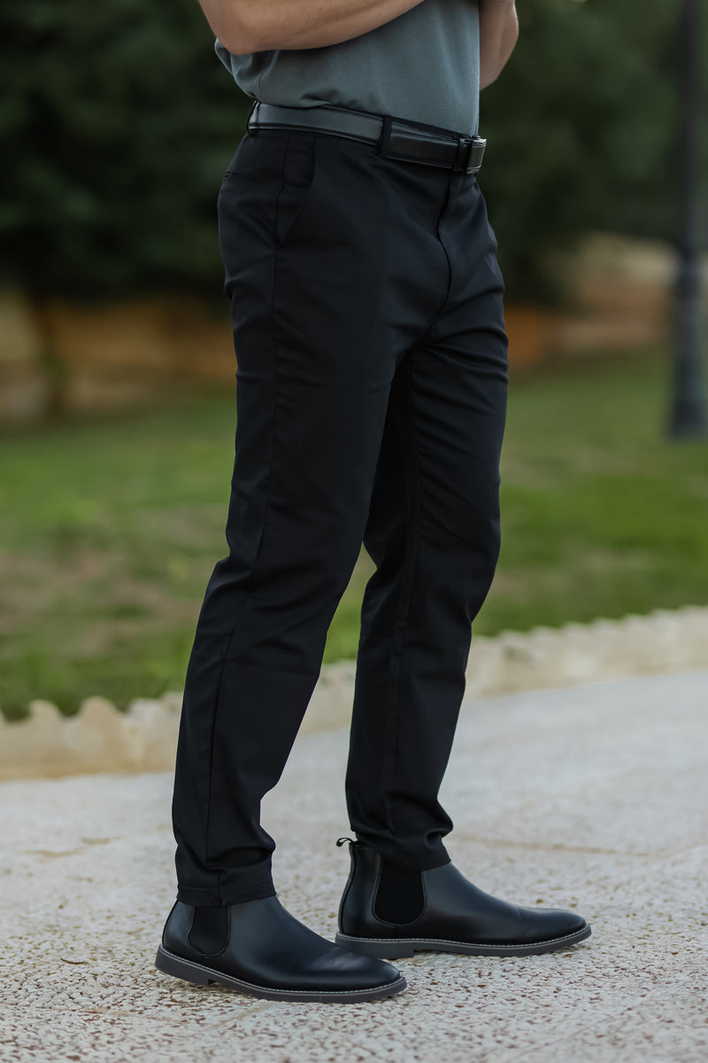 Legato Men's Tailored Pants – Stretch Smart Casual Trousers