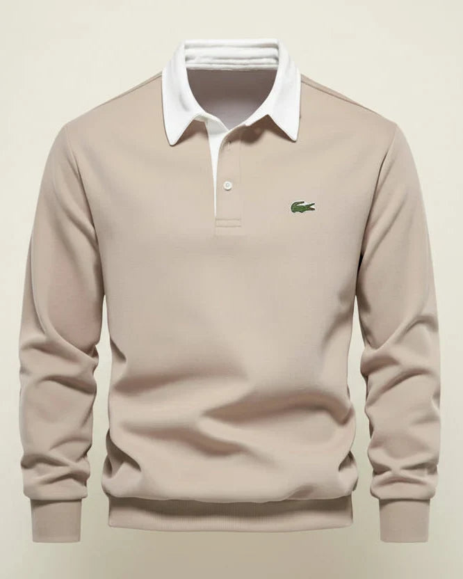 LC Refined Long-Sleeve Polo Fleece