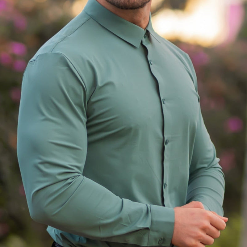 La Finezza Men's Dress Shirt – Wrinkle-Free Slim Stretch Fit
