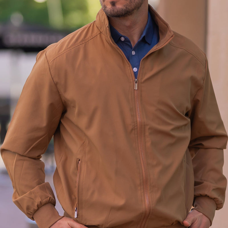 Firenzia Men's Slim Fit Bomber Jacket – Lightweight Casual Coat