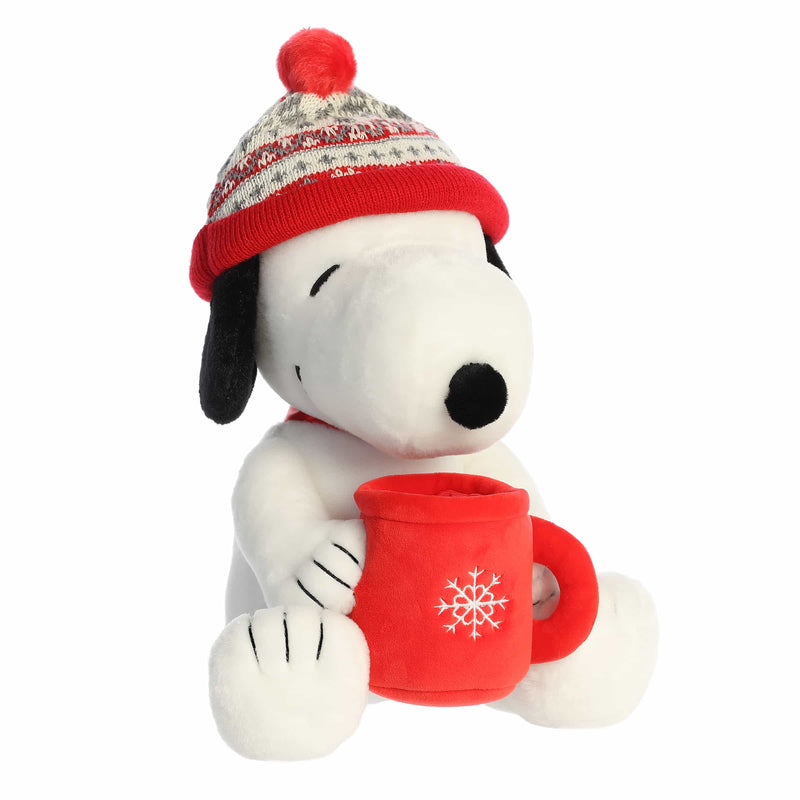 '- Peanuts - 12" Winter Hat Snoopy With Mug
