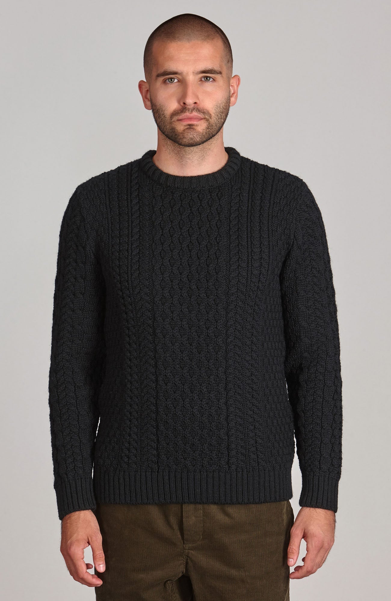 Mens Fisherman's British Wool Cable Jumper