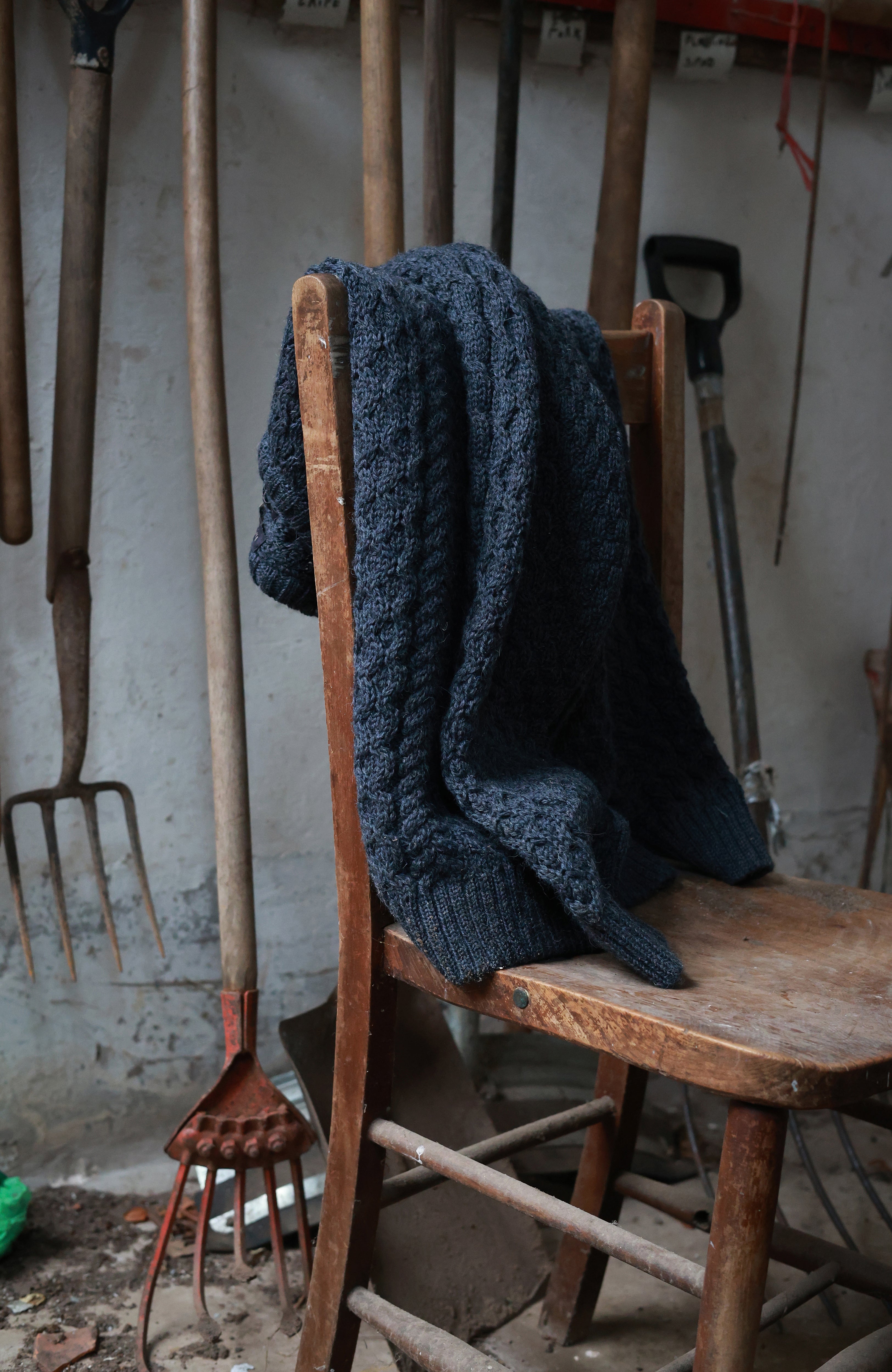 Mens Fisherman's British Wool Cable Jumper