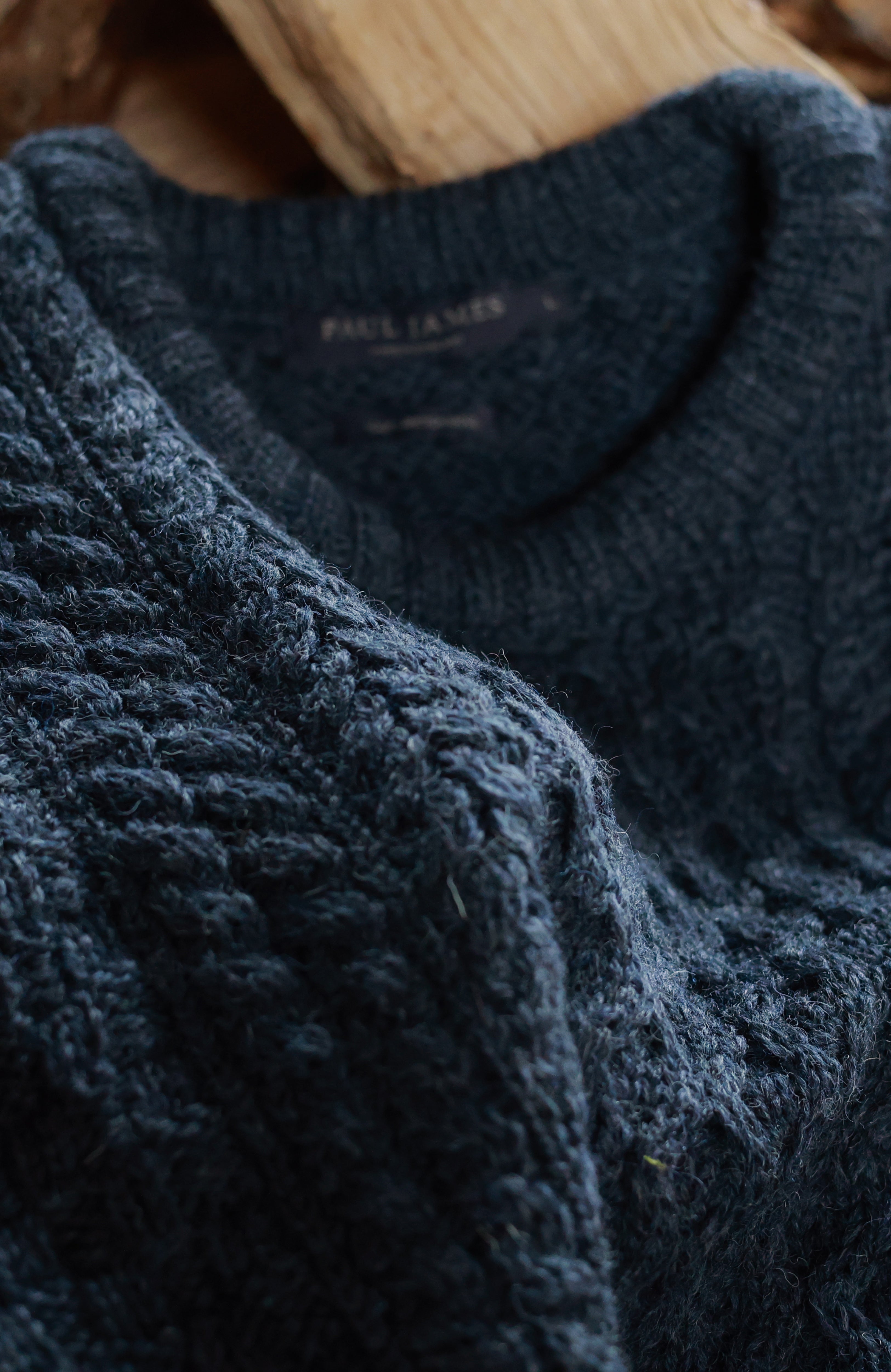 Mens Fisherman's British Wool Cable Jumper