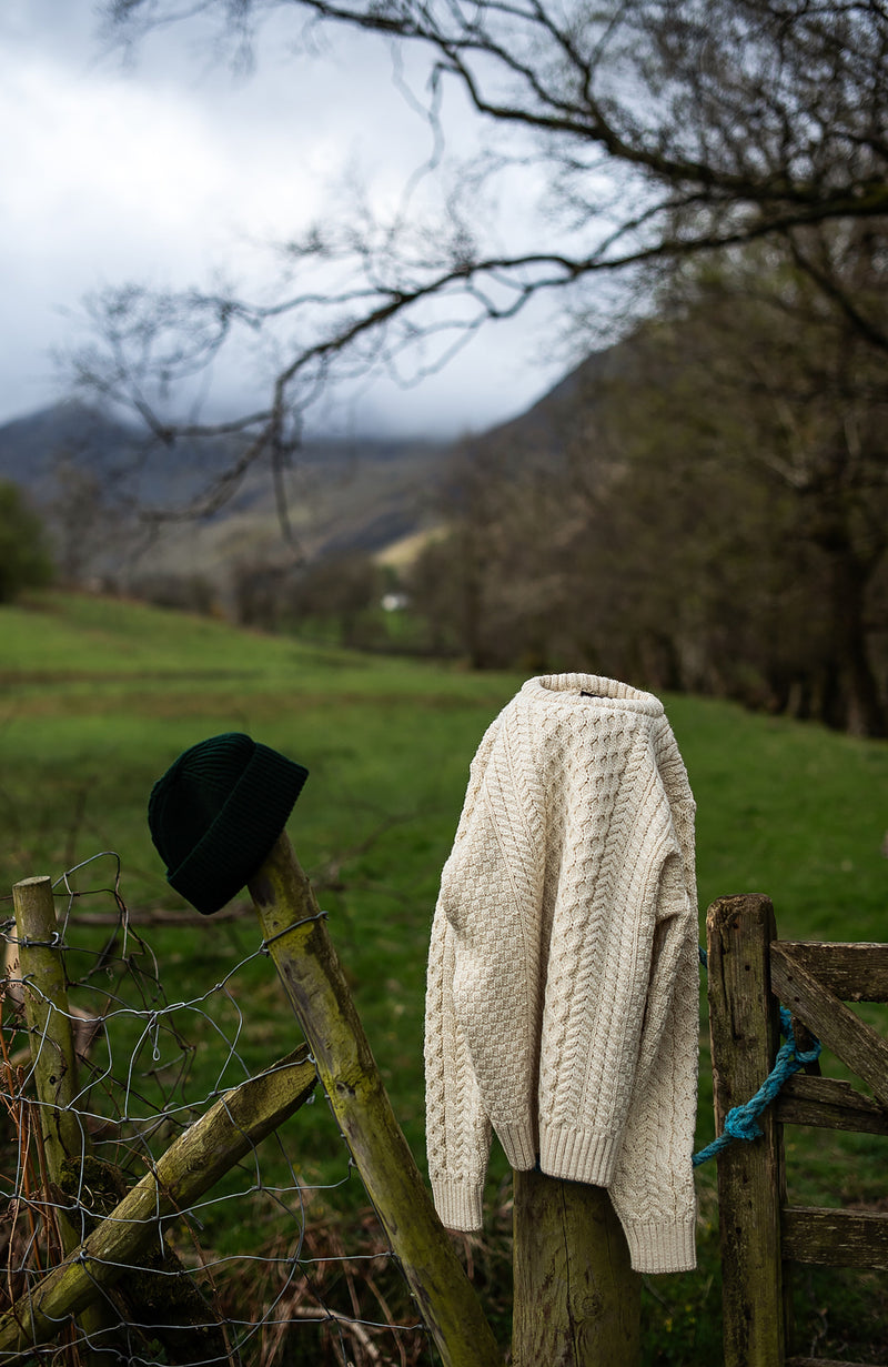 Mens Fisherman's British Wool Cable Jumper