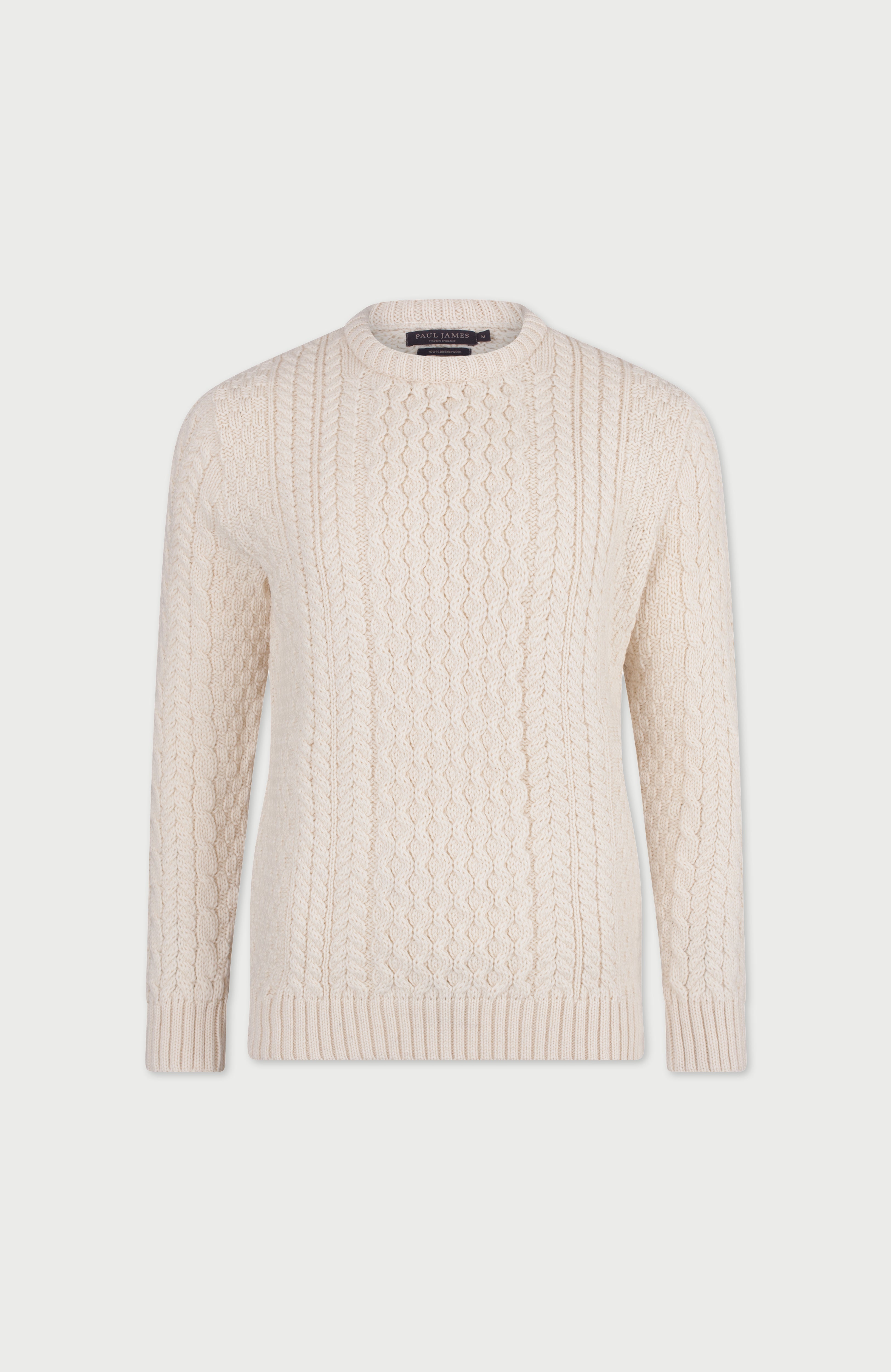 Mens Fisherman's British Wool Cable Jumper