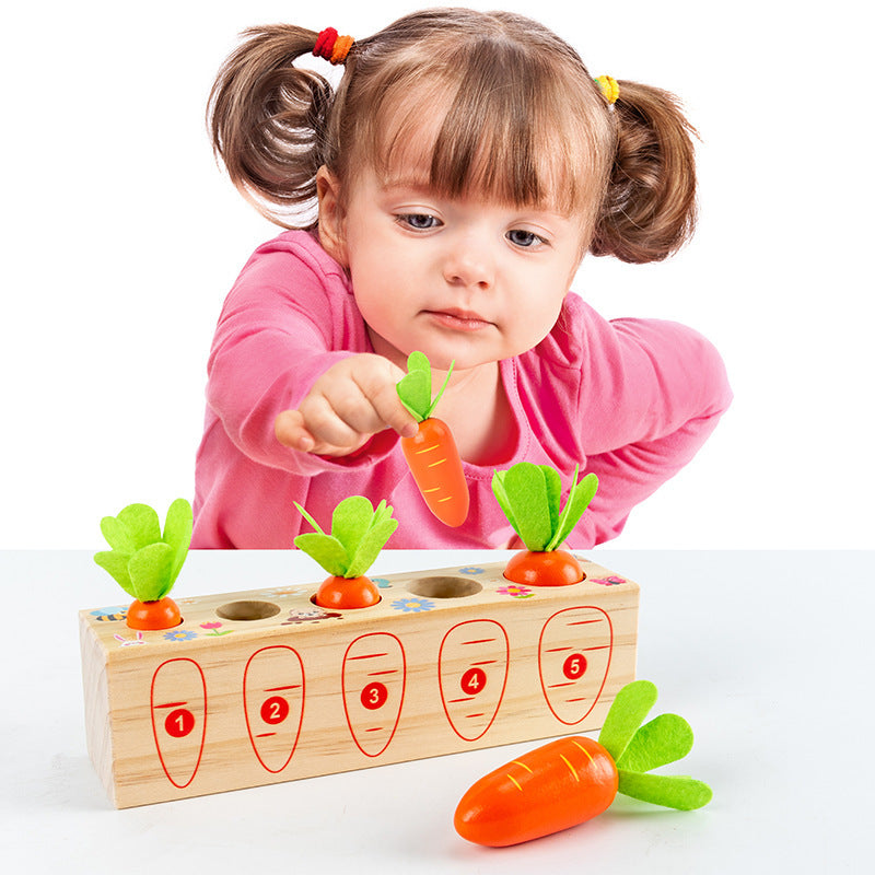Montessori Wooden Fun Number Carrot Pulling Game – Cognition