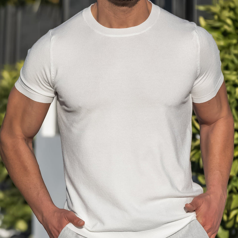 Amalfi Men's Merino Wool T-Shirt – Lightweight Short Sleeve