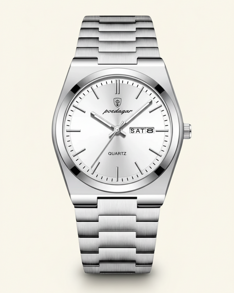 Steel Watch Emerald Dial