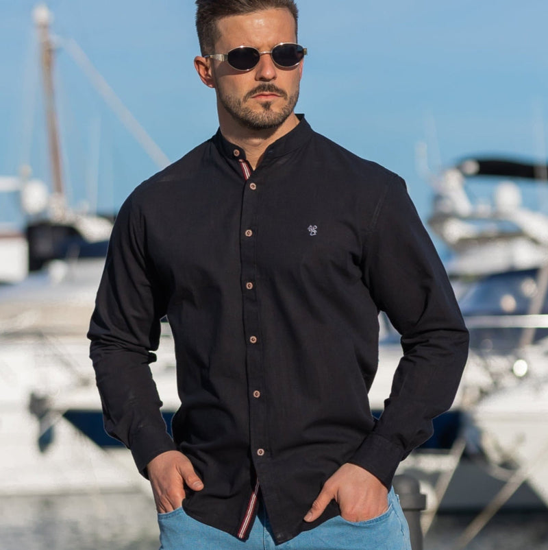 Virtuoso Men's Linen Shirt – Classic Long Sleeve Fit