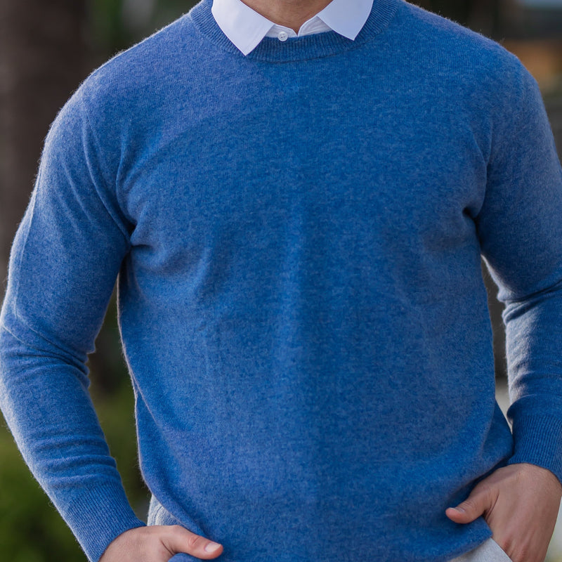 Cirano Men's Merino Crew Neck Sweater – Lightweight Knit