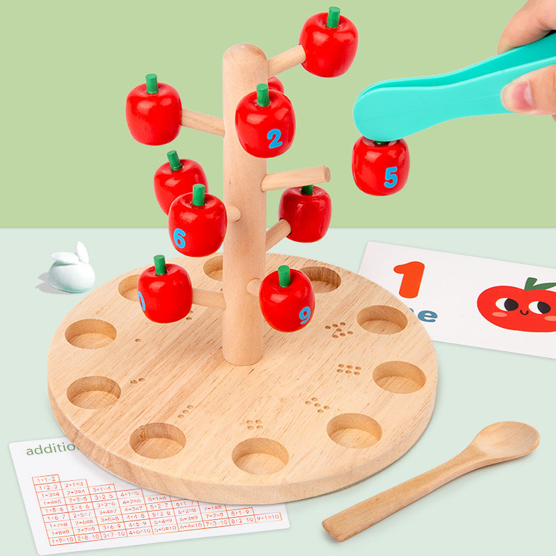 Montessori Fun Apple Picking Game – Children's Cognitive and Focus Training