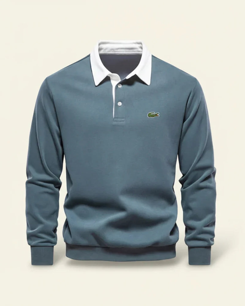 LC Refined Long-Sleeve Polo Fleece