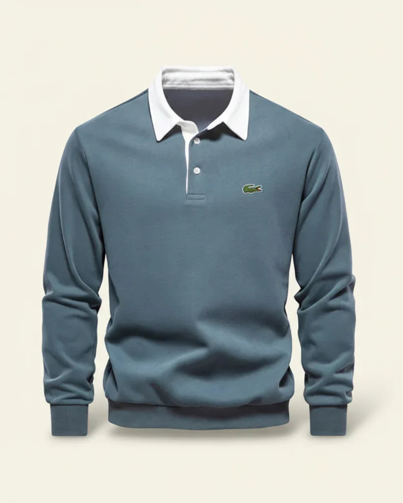 LC Refined Long-Sleeve Polo Fleece