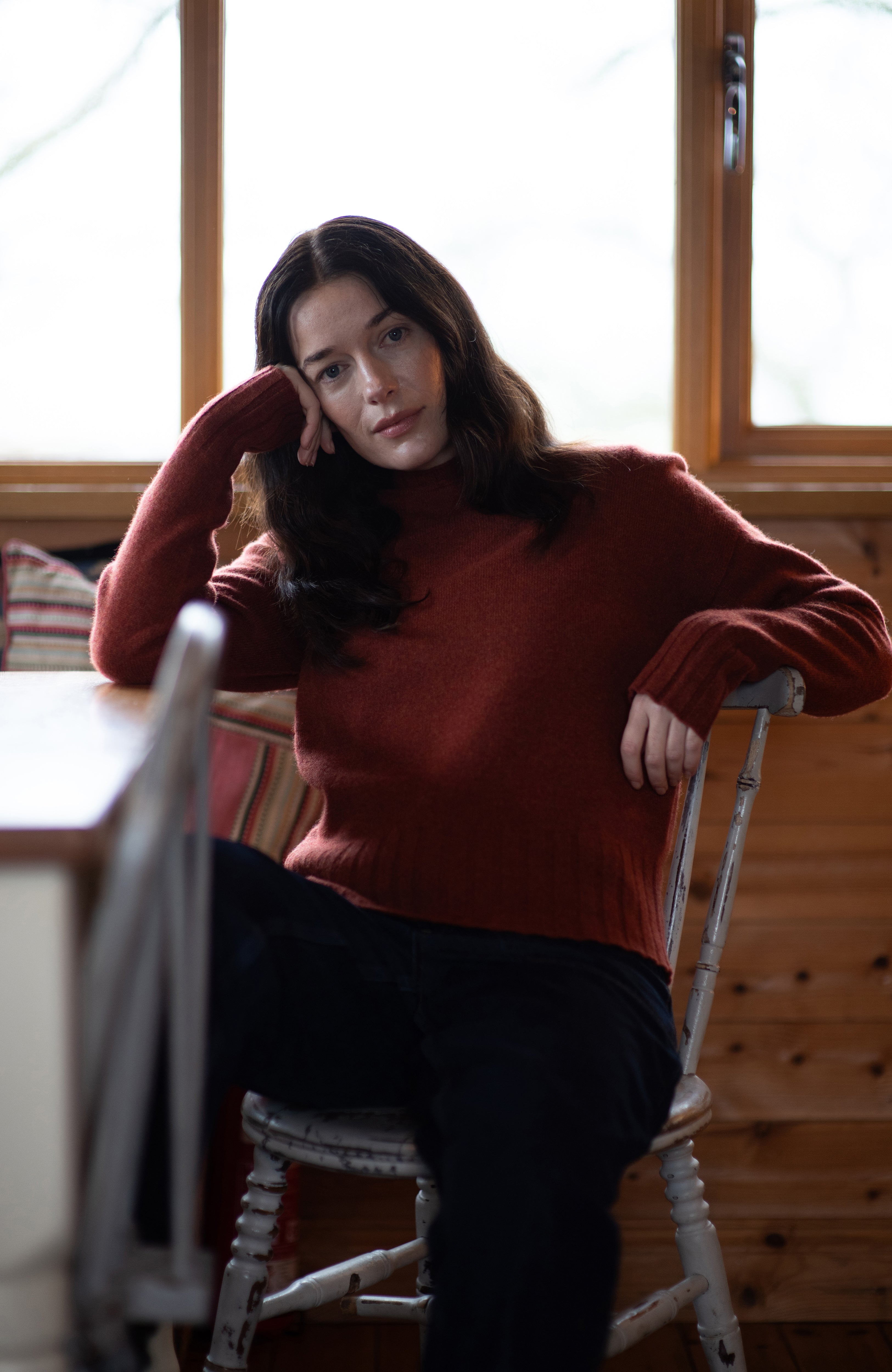 Womens Lambswool Grown On Neck Jumper