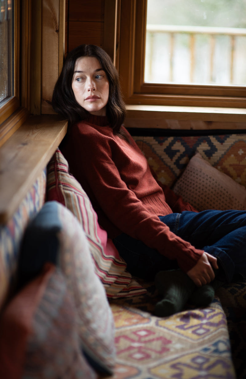 Womens Lambswool Grown On Neck Jumper