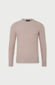 Mens Organic Cotton Moss Stitch Raglan Jumper