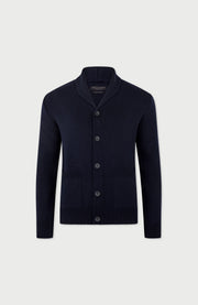 Mens Chunky Merino Wool Shawl Collar Cardigan