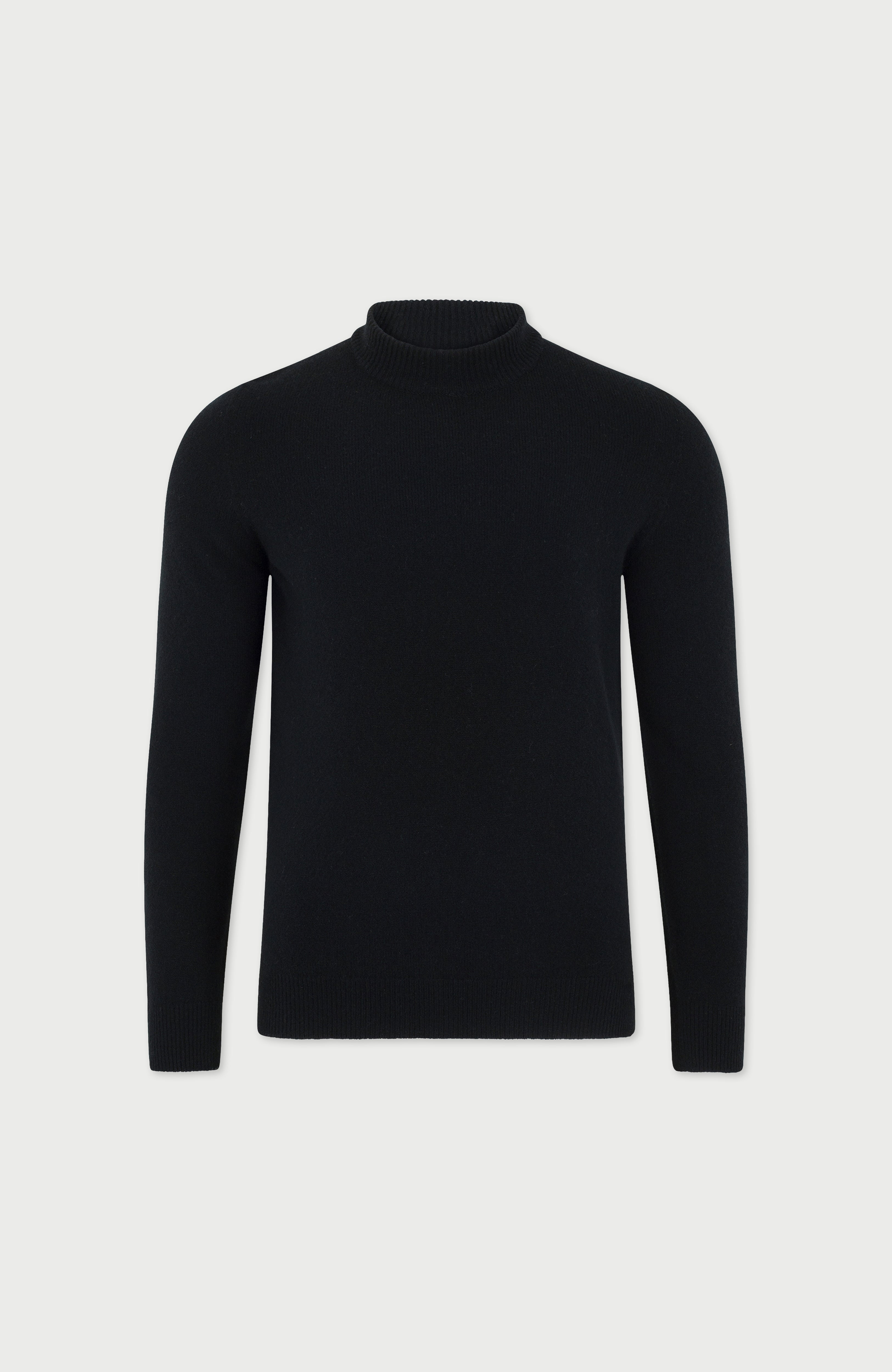 Mens Lambswool Mock Turtle Neck Jumper